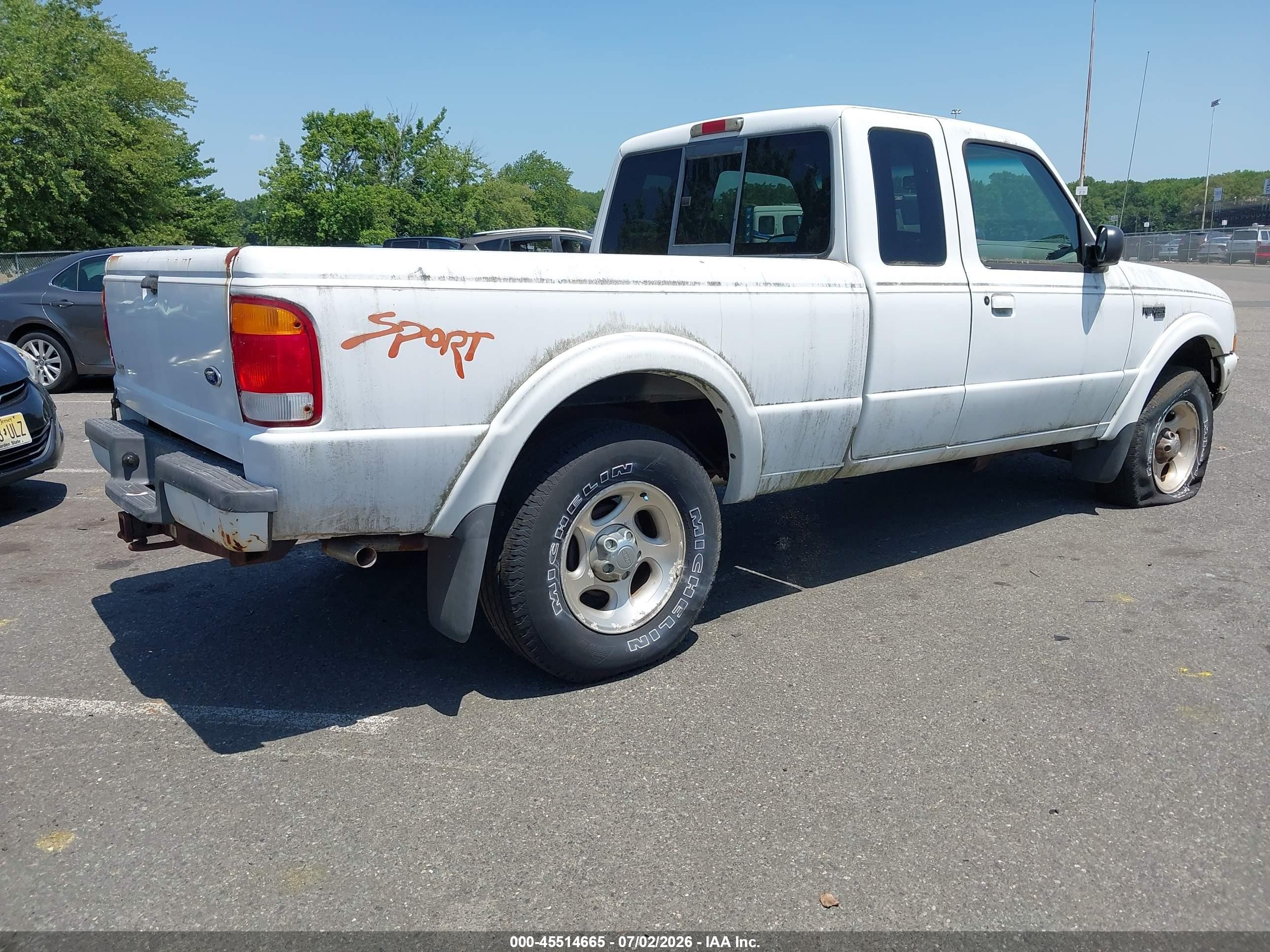 1999 Ford Ranger Xlt White vin: 1FTZR15X4XTA43175