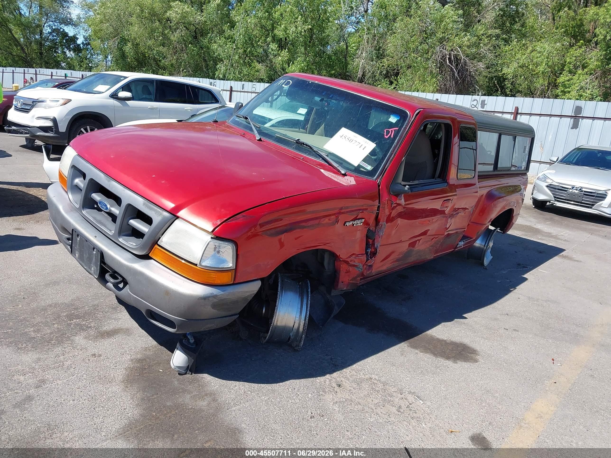 1998 Ford Ranger Splash/xl/xlt Orange vin: 1FTZR15X5WPA87080