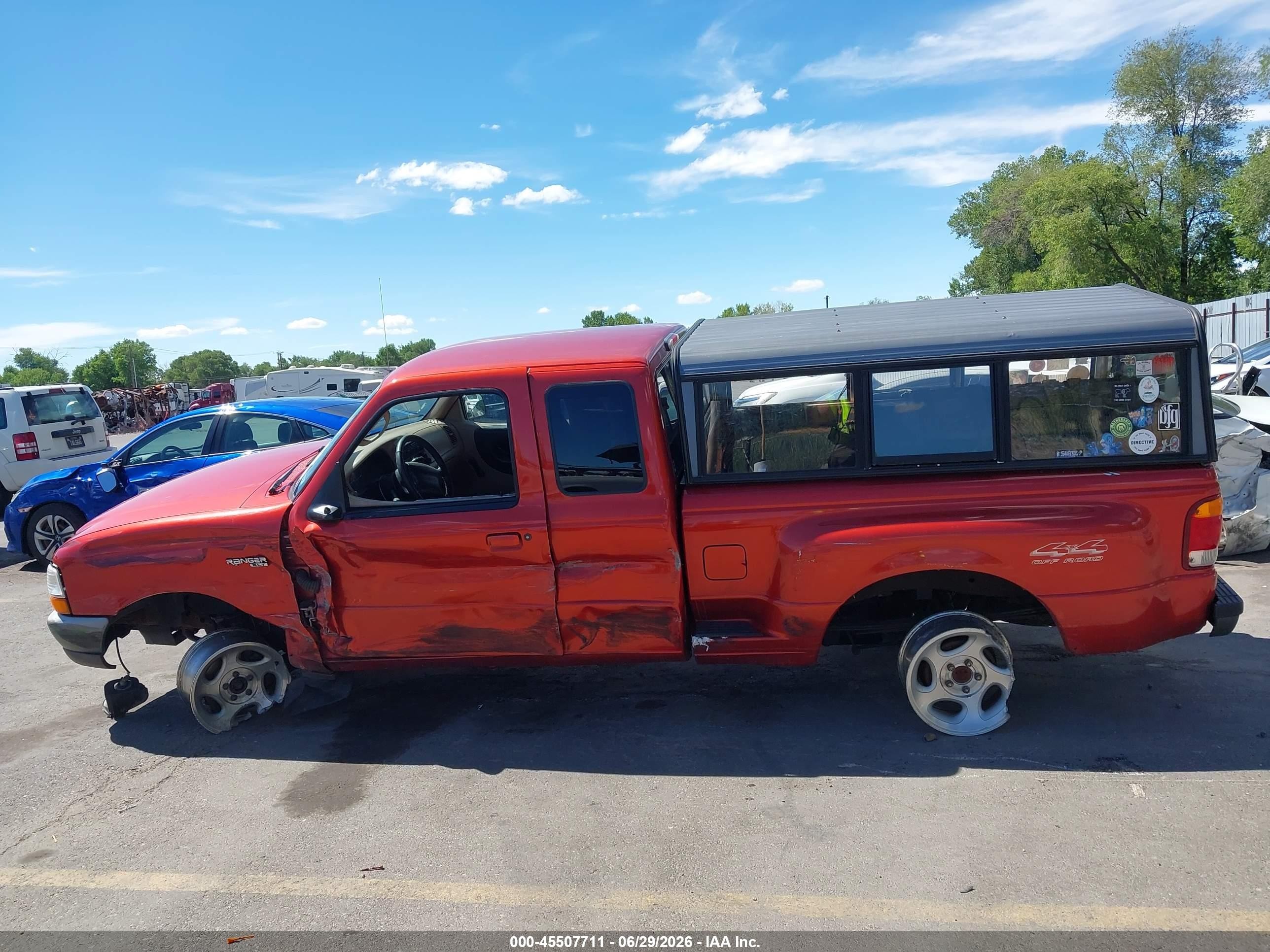 1998 Ford Ranger Splash/xl/xlt Orange vin: 1FTZR15X5WPA87080