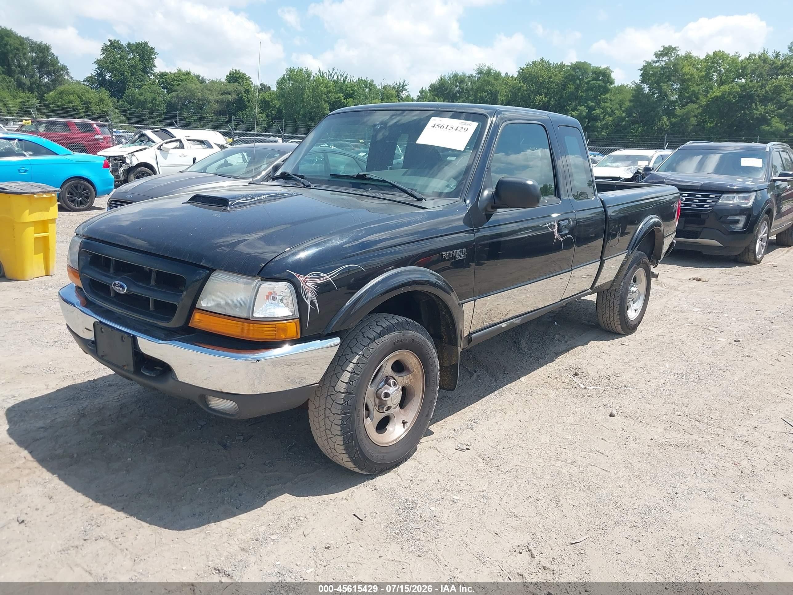 2000 Ford Ranger Xlt Black vin: 1FTZR15X7YPB23483