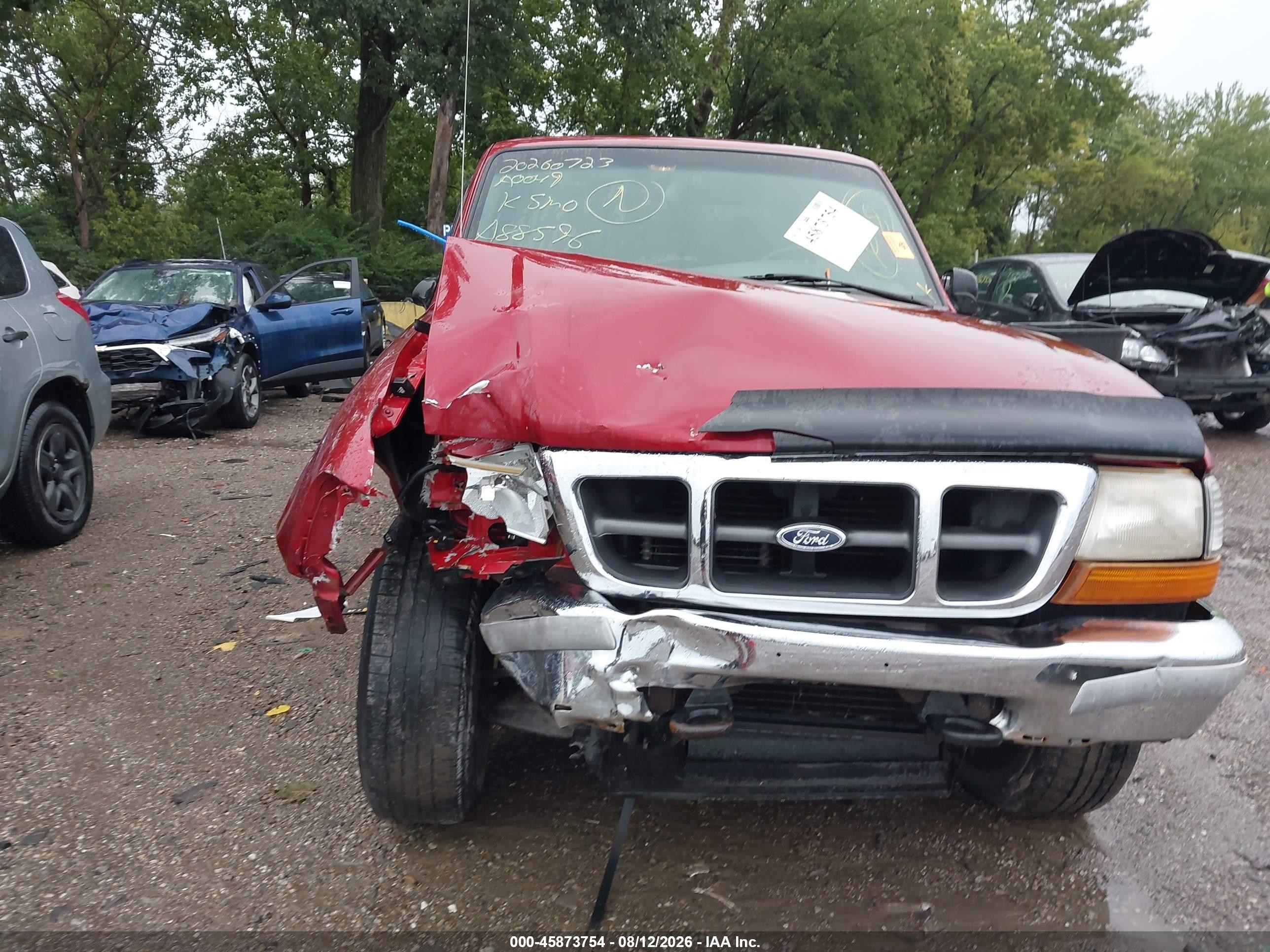 1999 Ford Ranger Xlt Red vin: 1FTZR15XXXPA88596