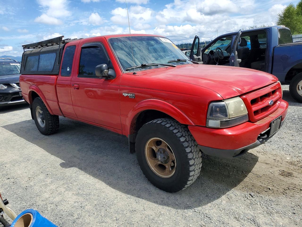 2000 Ford Ranger Super Cab Red vin: 1FTZR15XXYPA83982