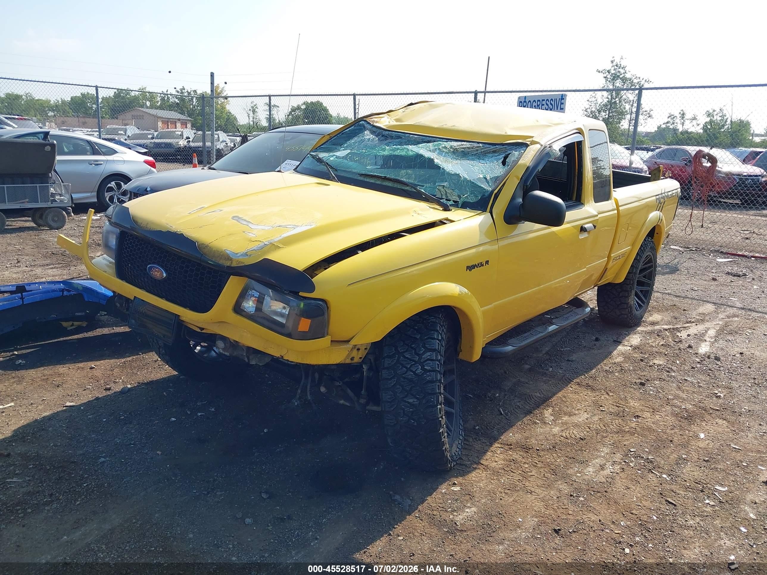 2002 Ford Ranger Edge/xlt Yellow vin: 1FTZR45E02TA69636