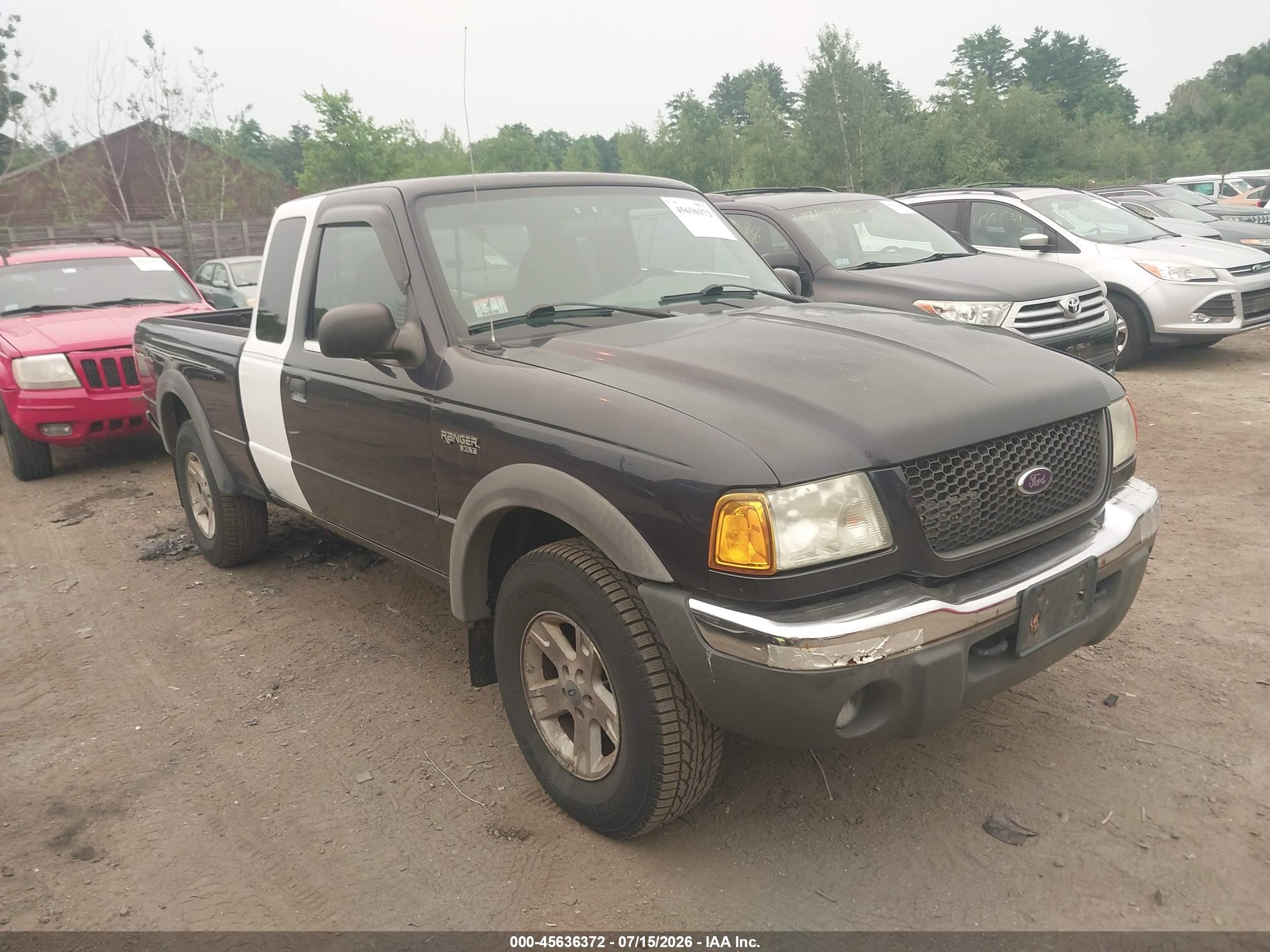 2002 Ford Ranger Edge/xlt Black vin: 1FTZR45E02TA75341