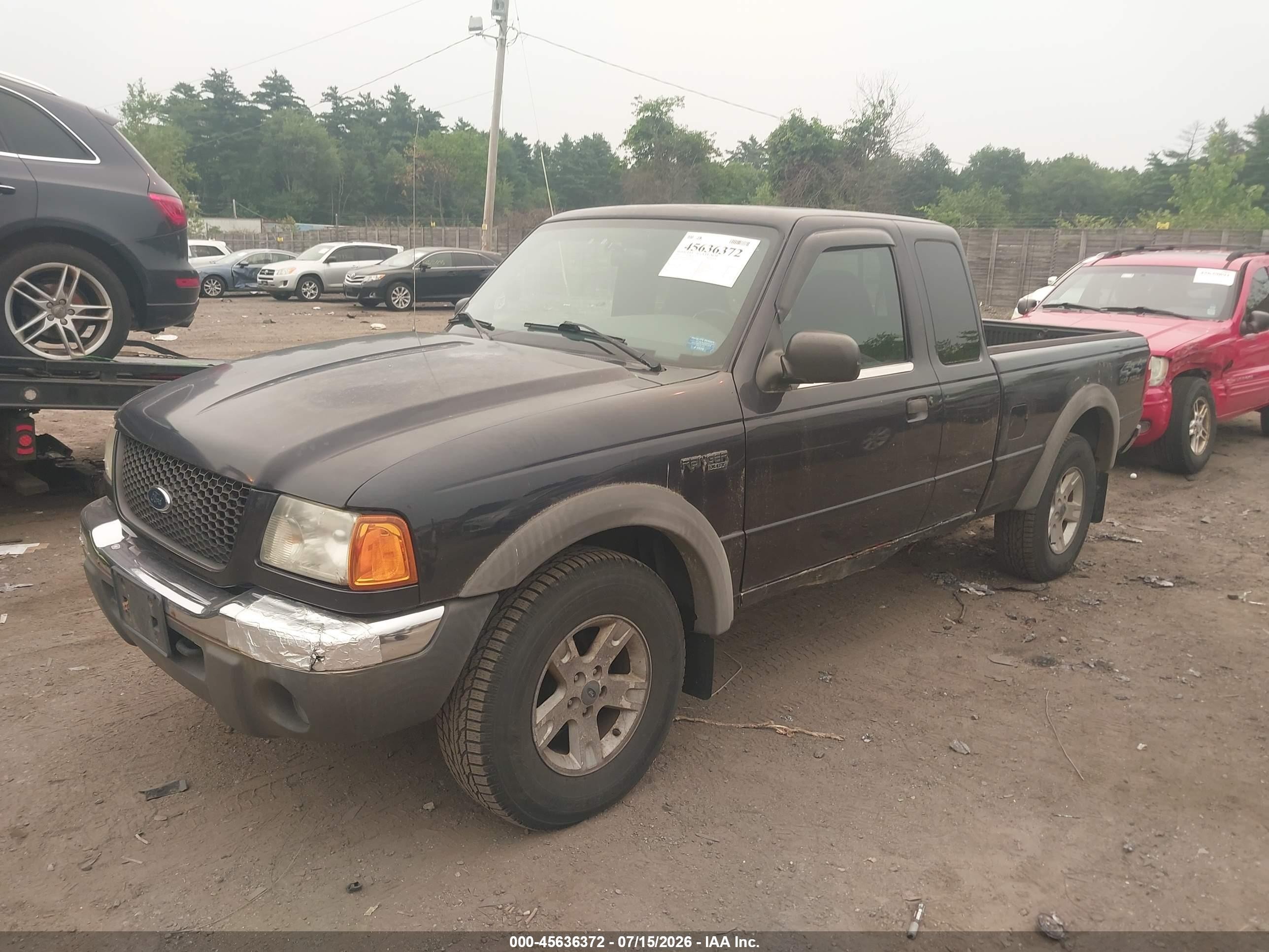 2002 Ford Ranger Edge/xlt Black vin: 1FTZR45E02TA75341