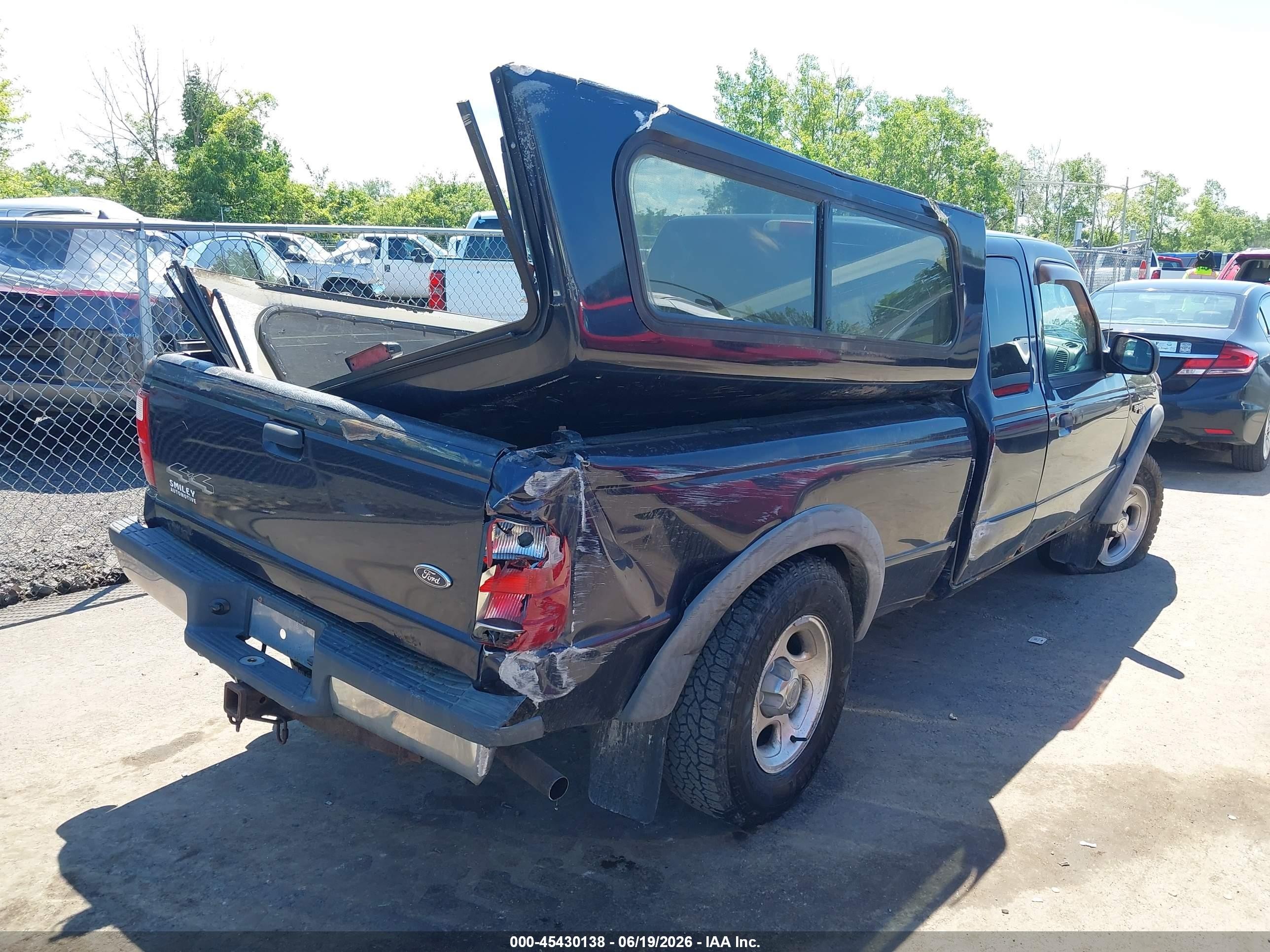 2003 Ford Ranger Edge/xlt Black vin: 1FTZR45E03TA19174