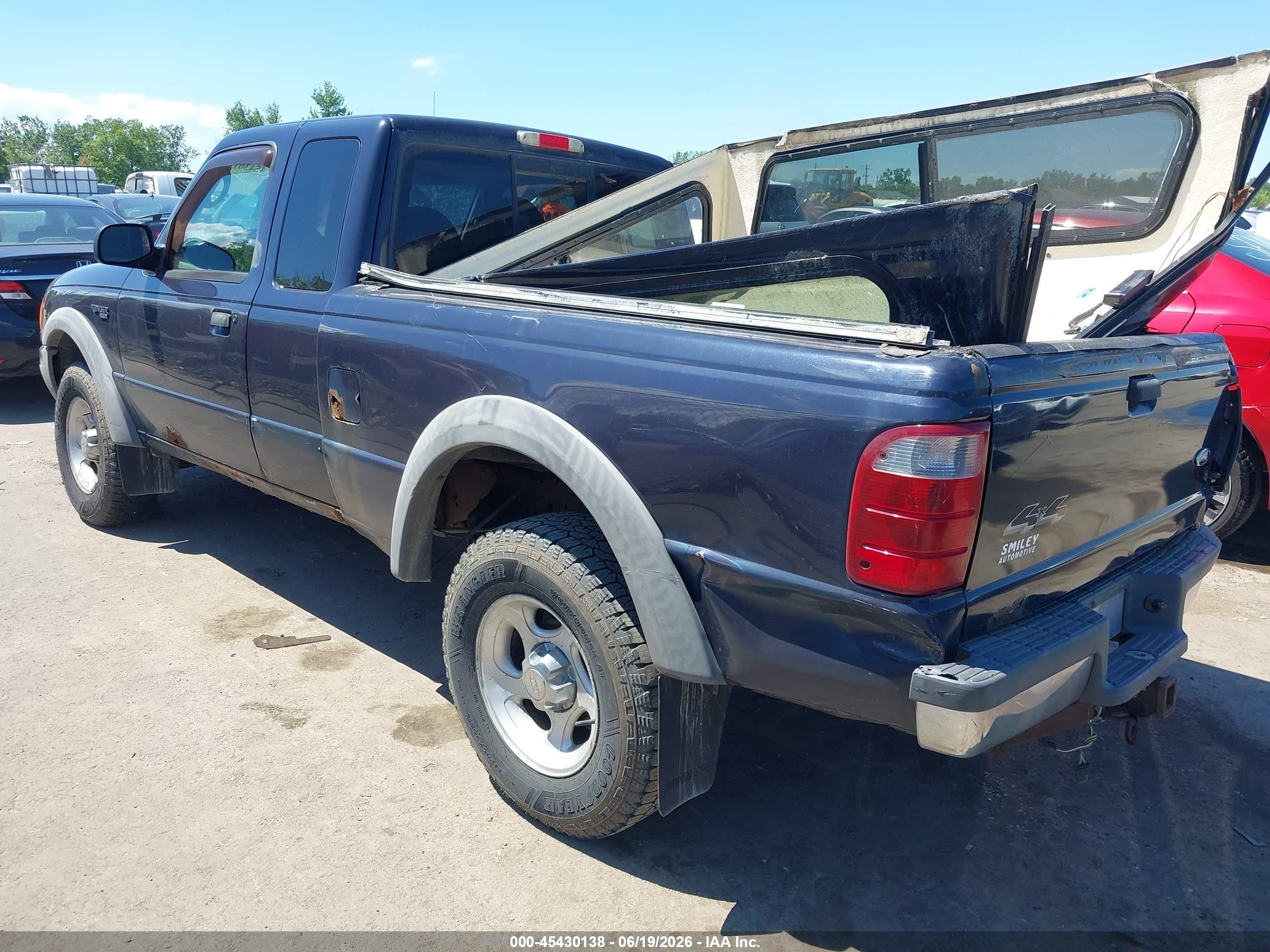 2003 Ford Ranger Edge/xlt Black vin: 1FTZR45E03TA19174