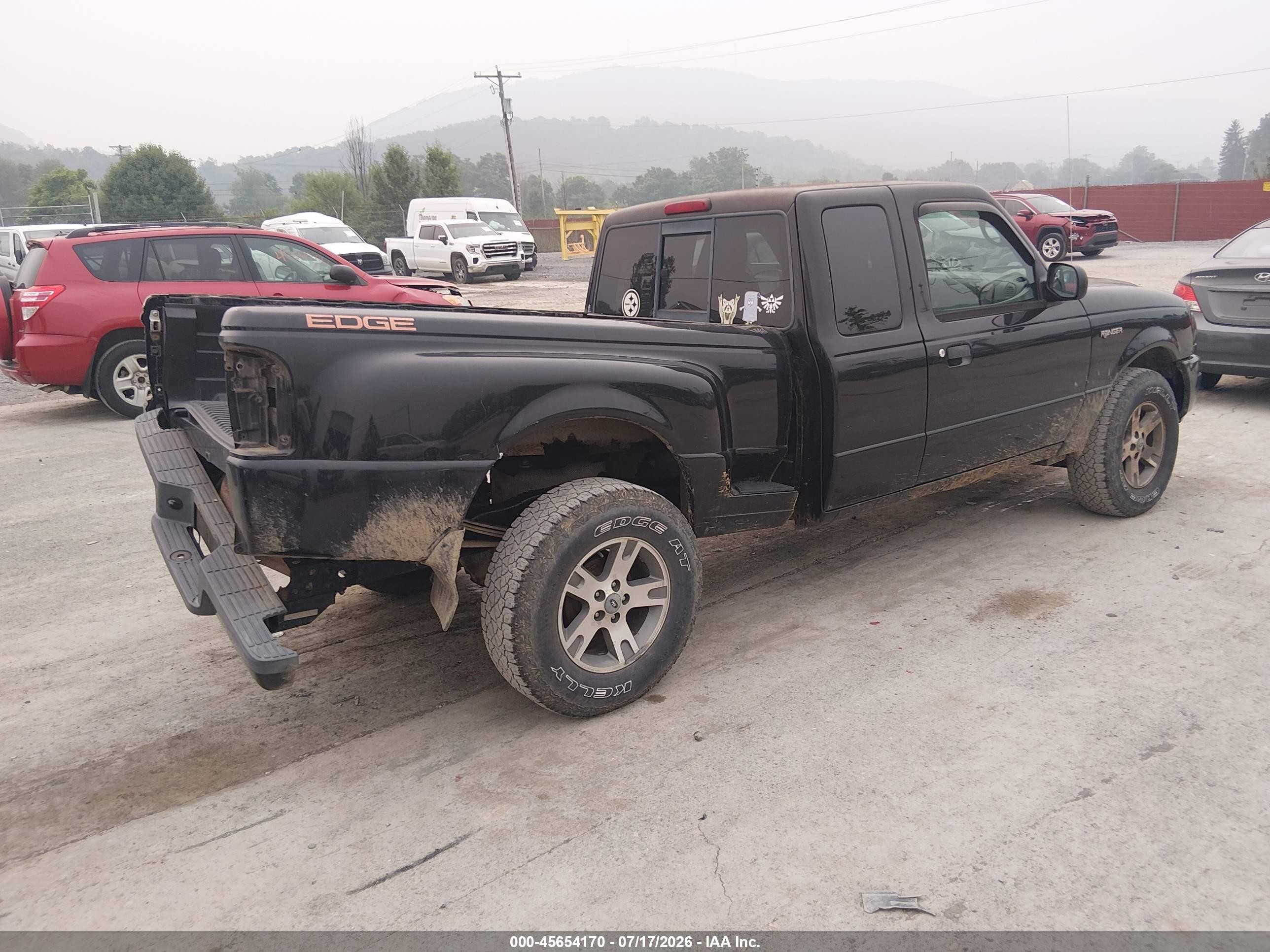 2004 Ford Ranger Edge/tremor/xlt Black vin: 1FTZR45E04PA87419