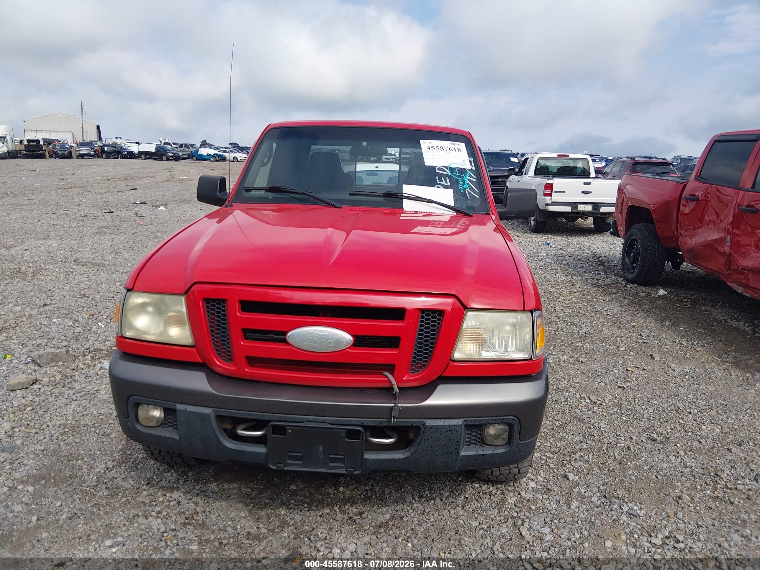 2007 Ford Ranger Fx4 Level Ii/fx4 Off-road/sport/xlt Red vin: 1FTZR45E07PA24101
