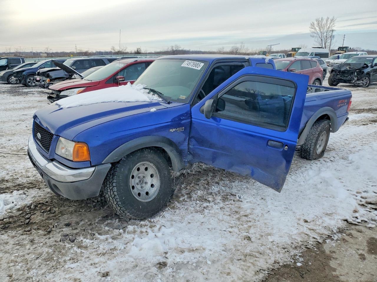 2003 Ford Ranger Super Cab Blue vin: 1FTZR45E13PA67694
