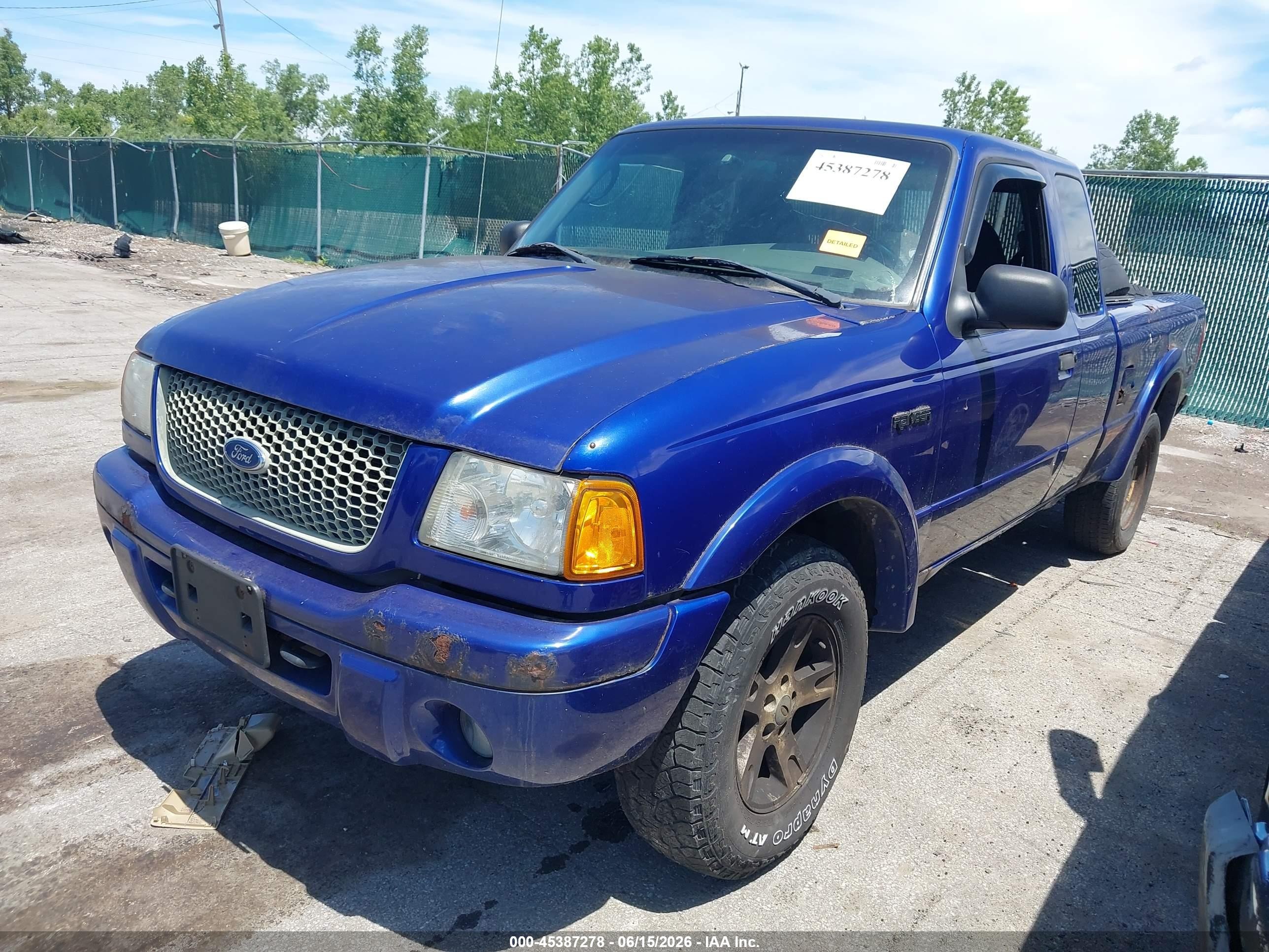 2003 Ford Ranger Edge/xlt Blue vin: 1FTZR45E13TA25002