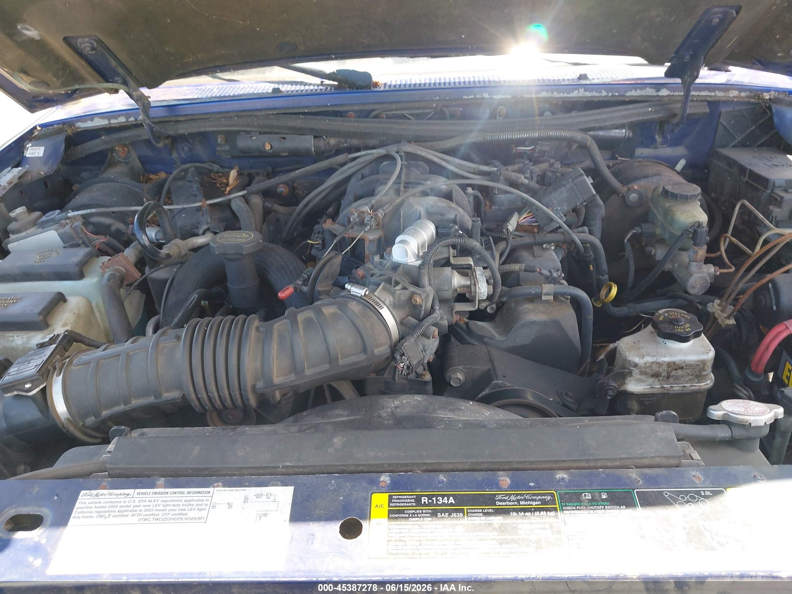 2003 Ford Ranger Edge/xlt Blue vin: 1FTZR45E13TA25002
