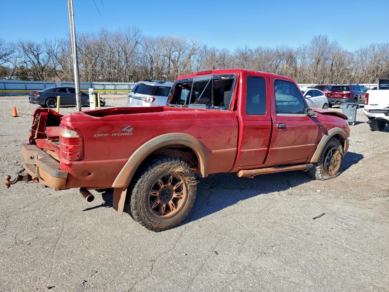 2005 Ford Ranger Super Cab Red vin: 1FTZR45E15PA71179