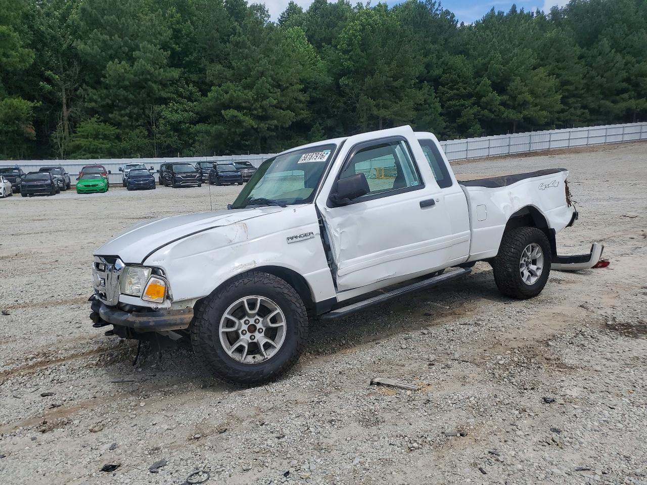 2007 Ford Ranger Super Cab White vin: 1FTZR45E17PA04584