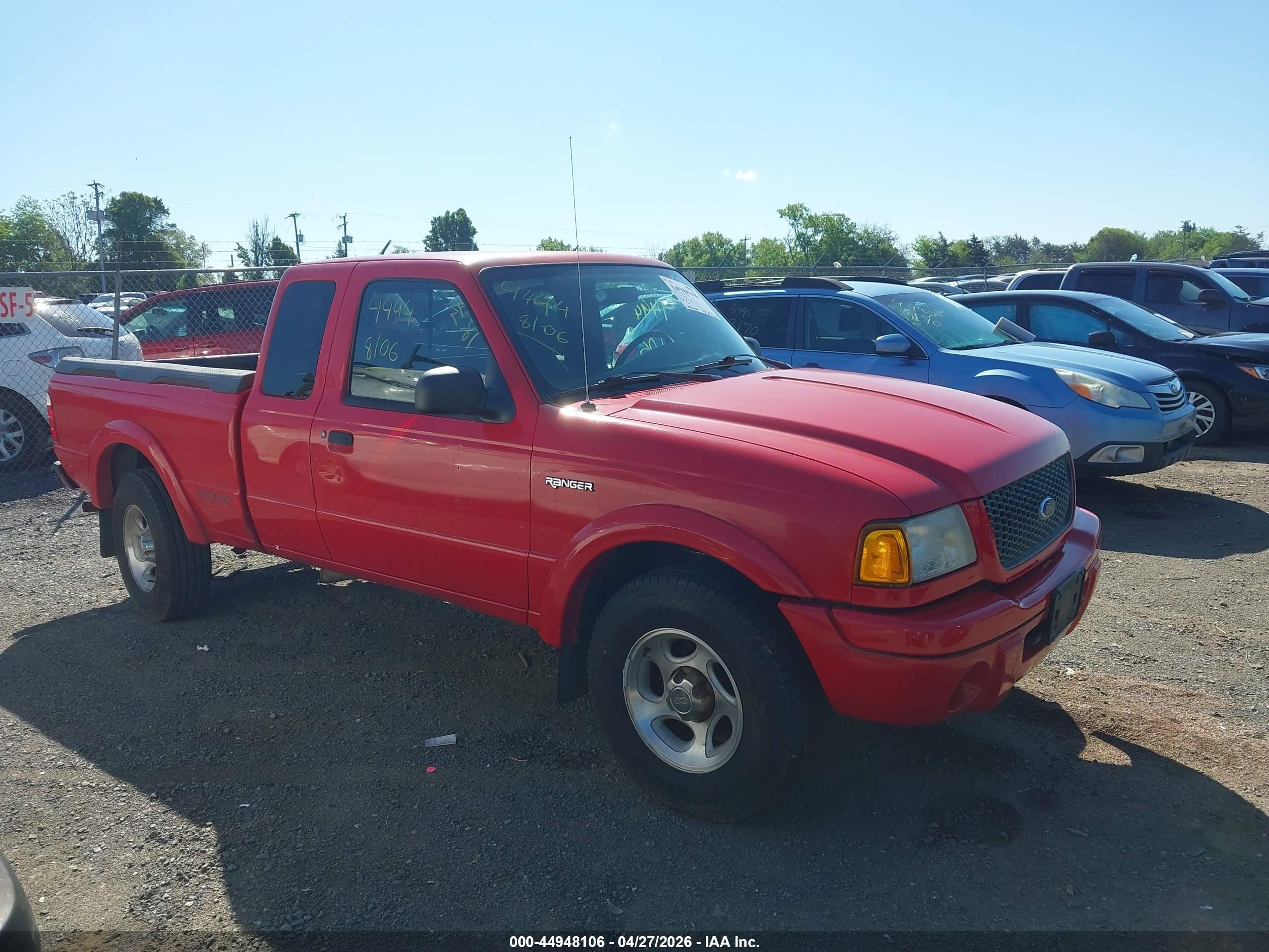 2002 Ford Ranger Edge/xlt Red vin: 1FTZR45E22TA67743