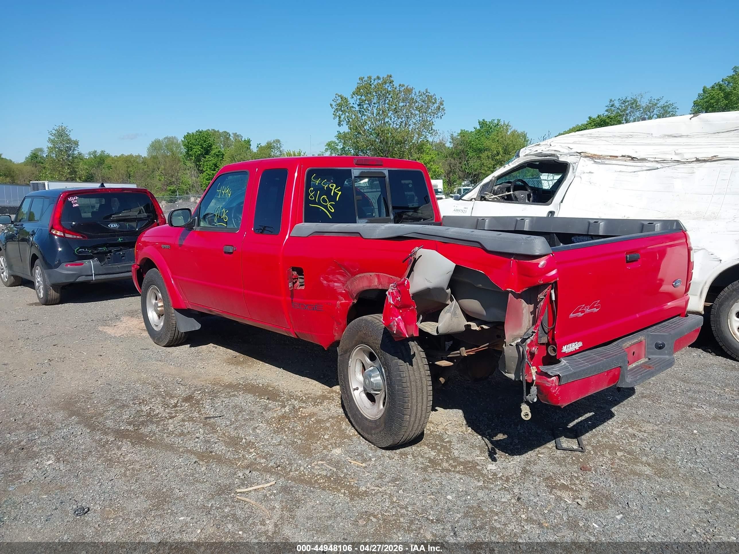2002 Ford Ranger Edge/xlt Red vin: 1FTZR45E22TA67743
