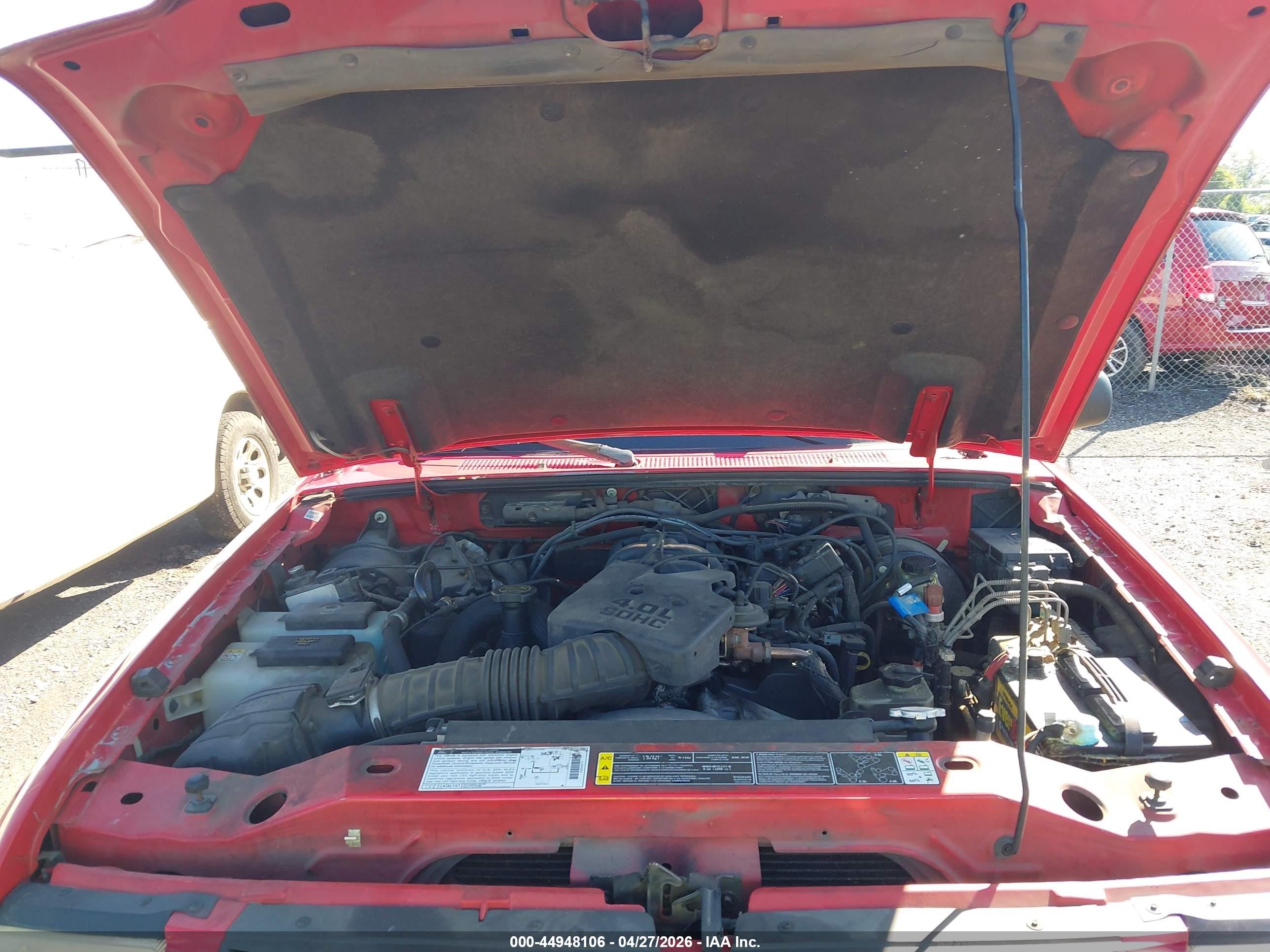 2002 Ford Ranger Edge/xlt Red vin: 1FTZR45E22TA67743