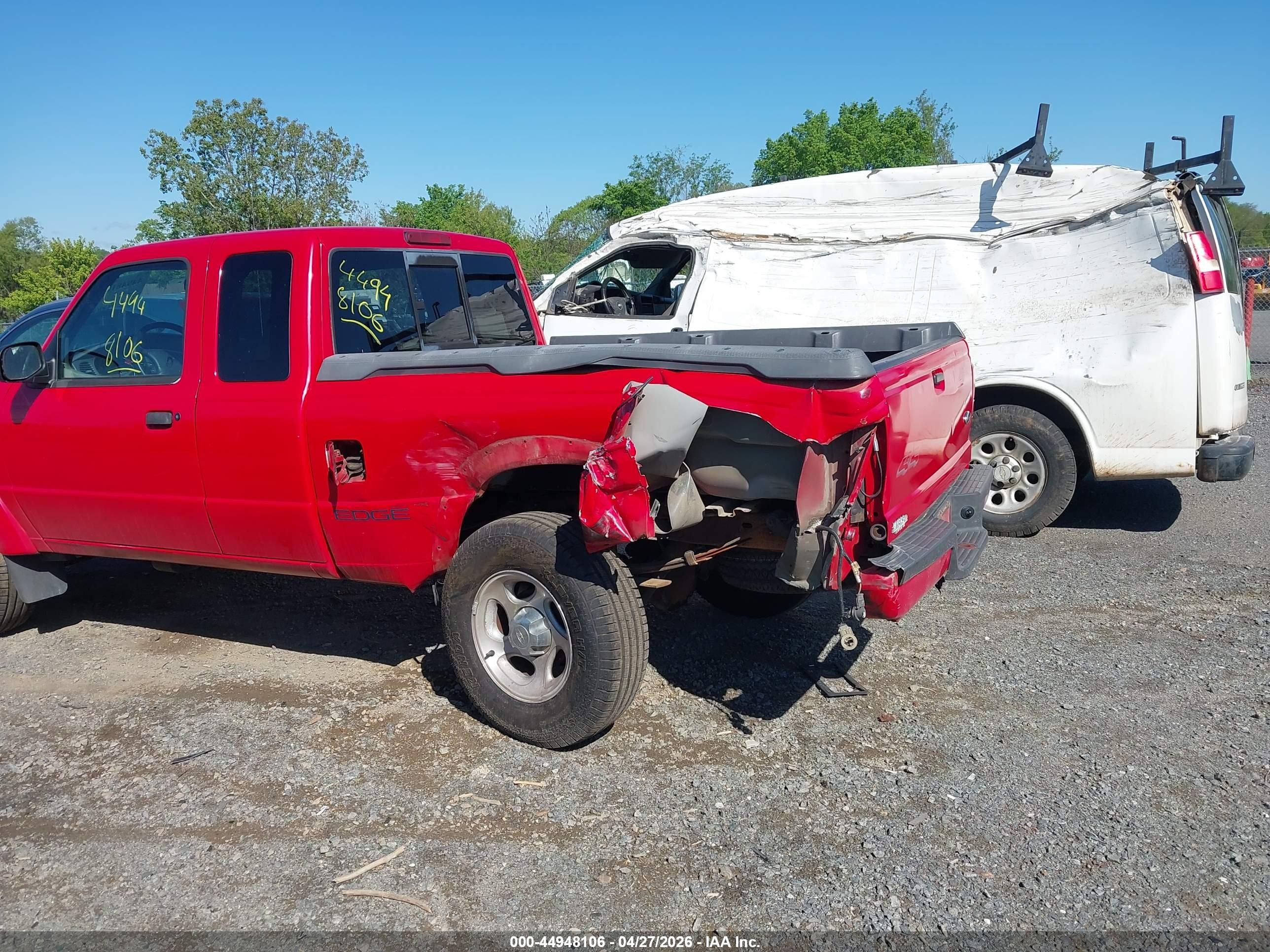 2002 Ford Ranger Edge/xlt Red vin: 1FTZR45E22TA67743