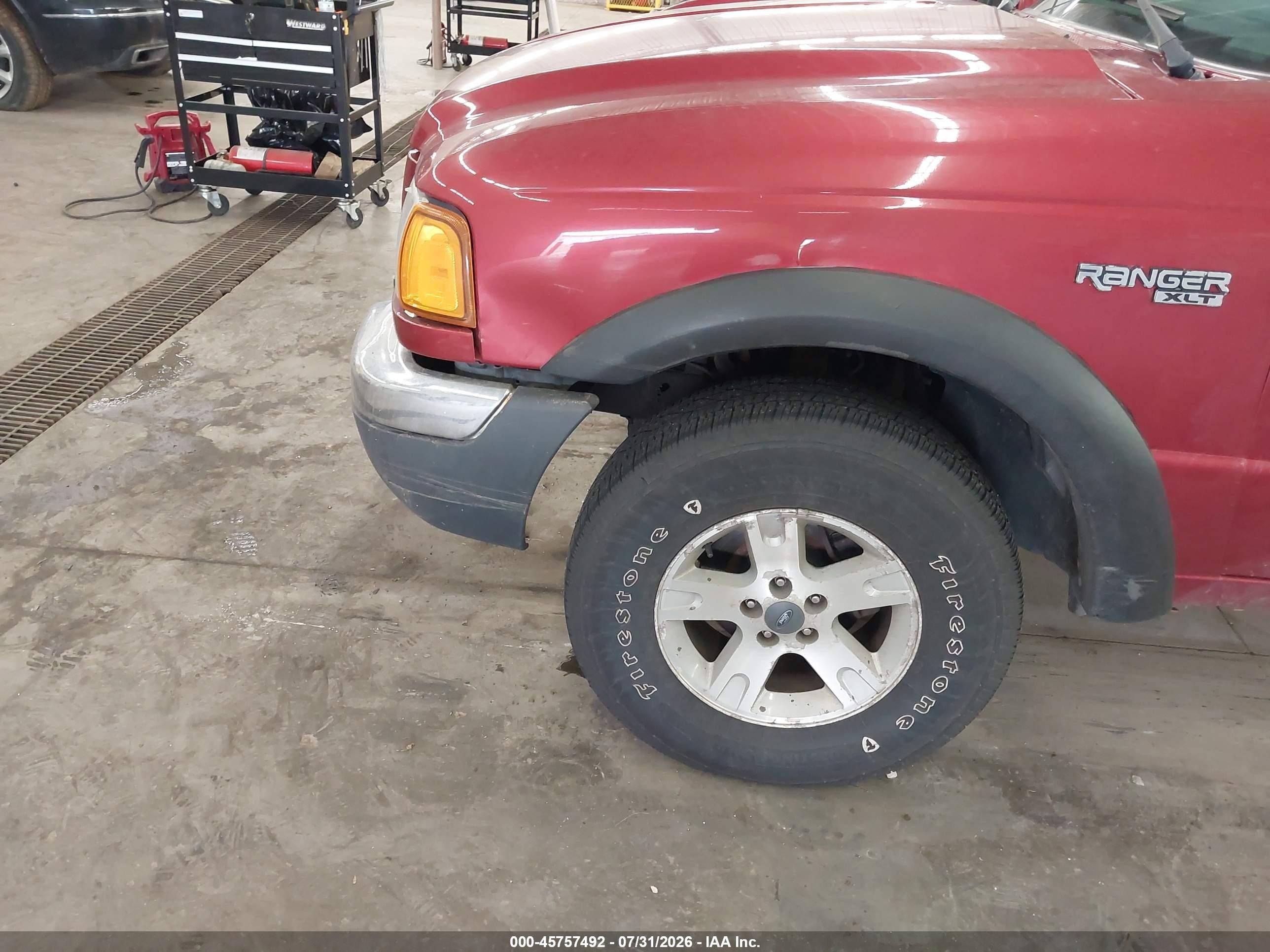 2003 Ford Ranger Edge/xlt Red vin: 1FTZR45E23PA89607