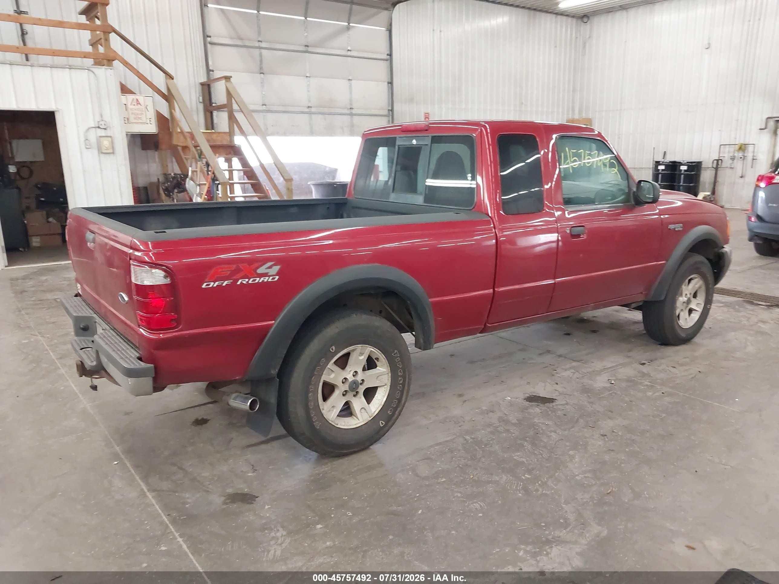 2003 Ford Ranger Edge/xlt Red vin: 1FTZR45E23PA89607
