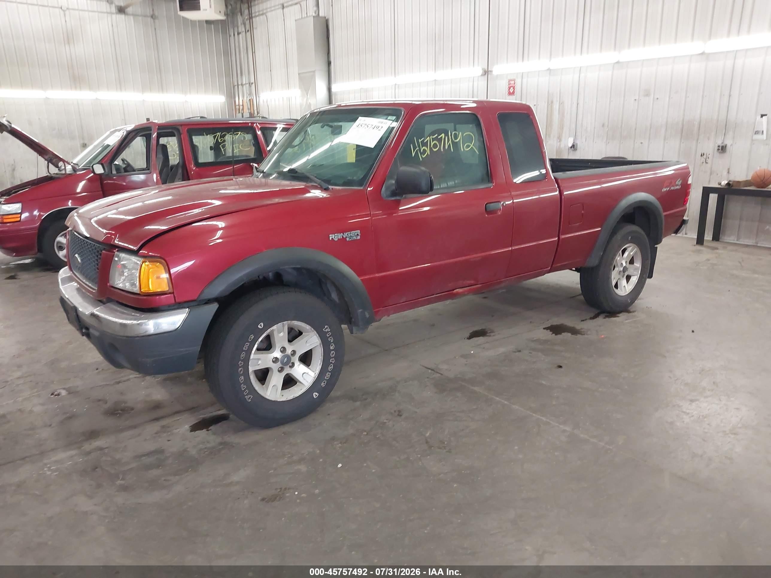 2003 Ford Ranger Edge/xlt Red vin: 1FTZR45E23PA89607