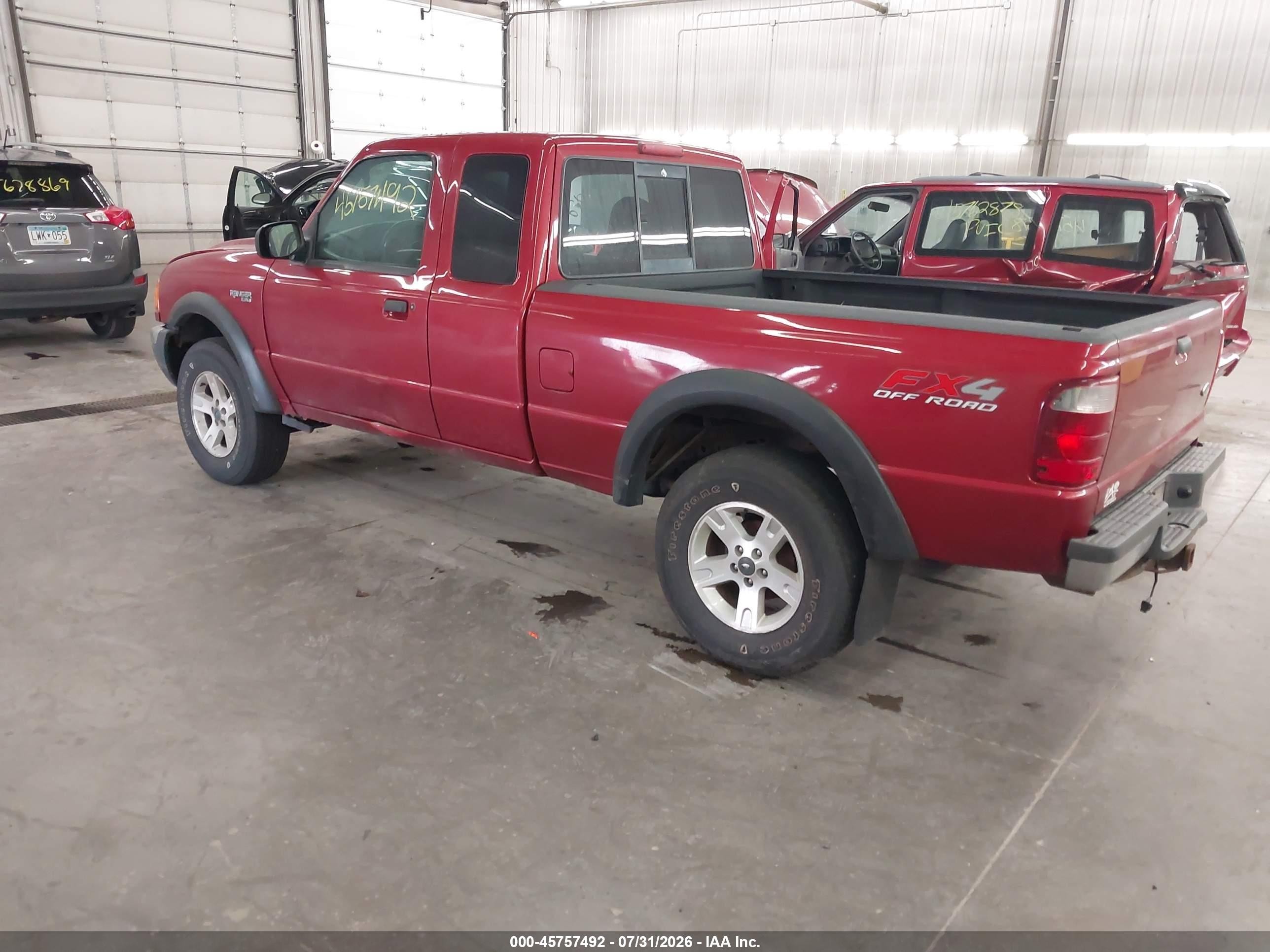2003 Ford Ranger Edge/xlt Red vin: 1FTZR45E23PA89607