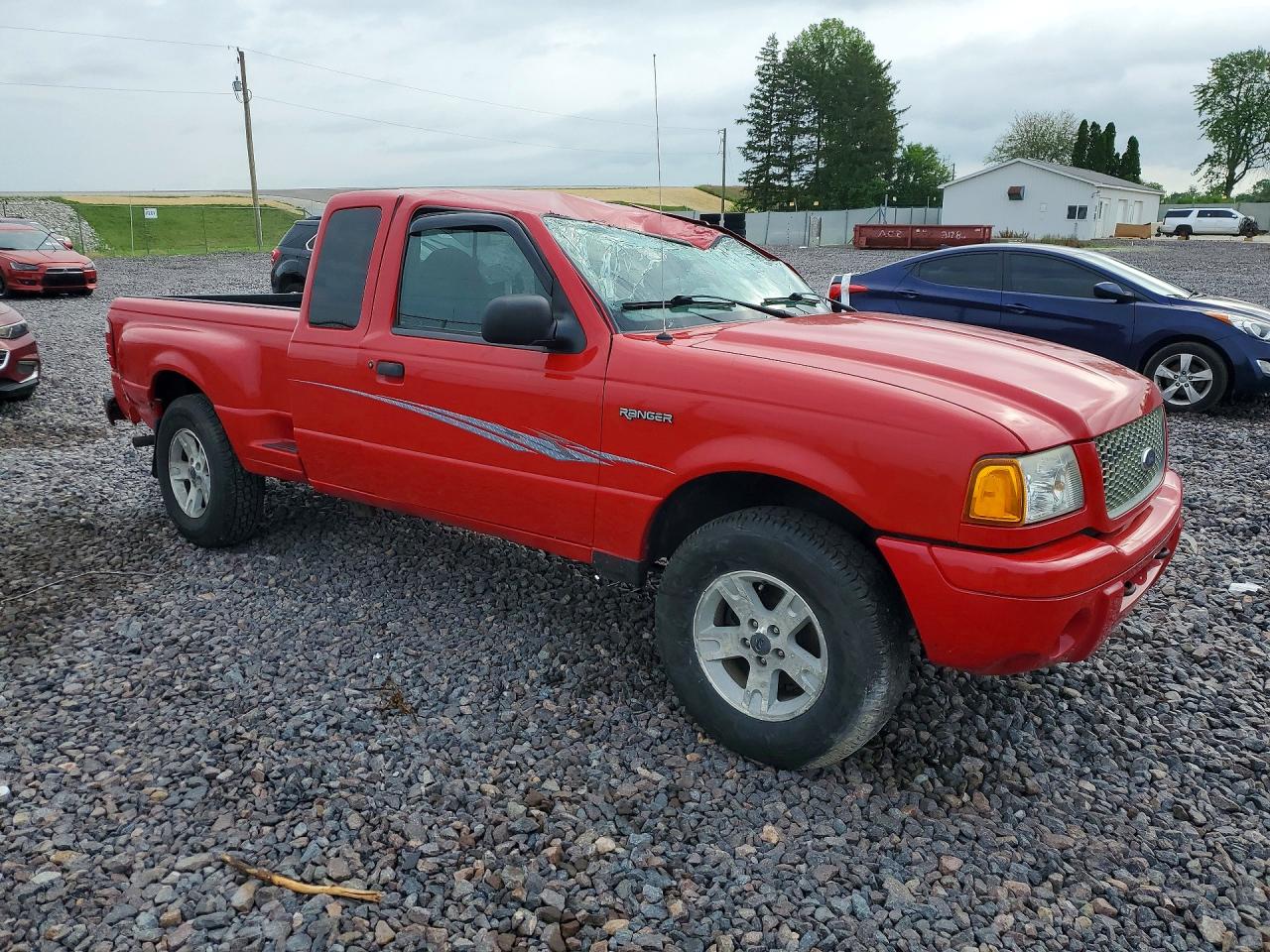 2003 Ford Ranger Super Cab Красный vin: 1FTZR45E23PA94984