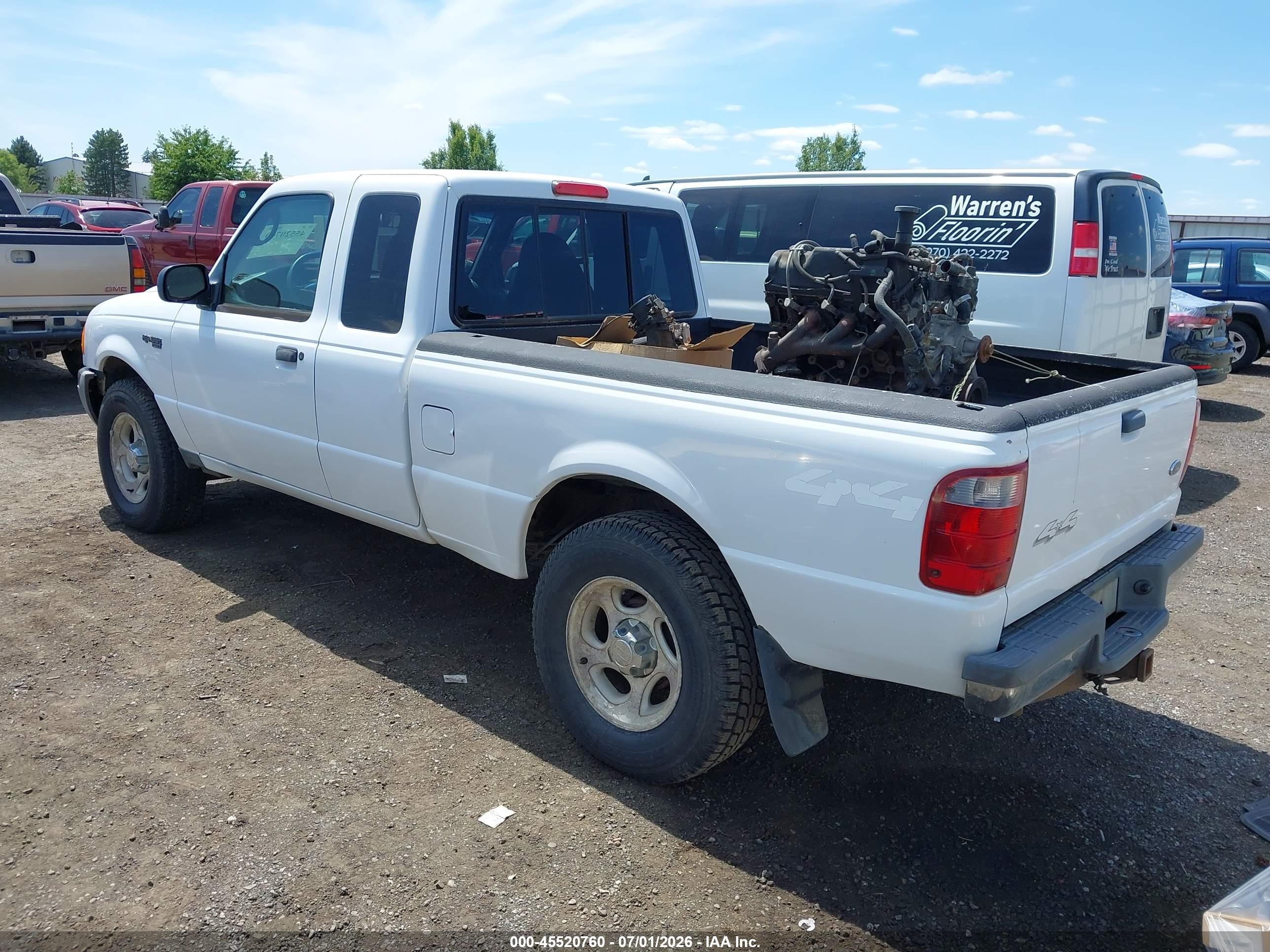 2003 Ford Ranger Edge/xlt White vin: 1FTZR45E23PB30480