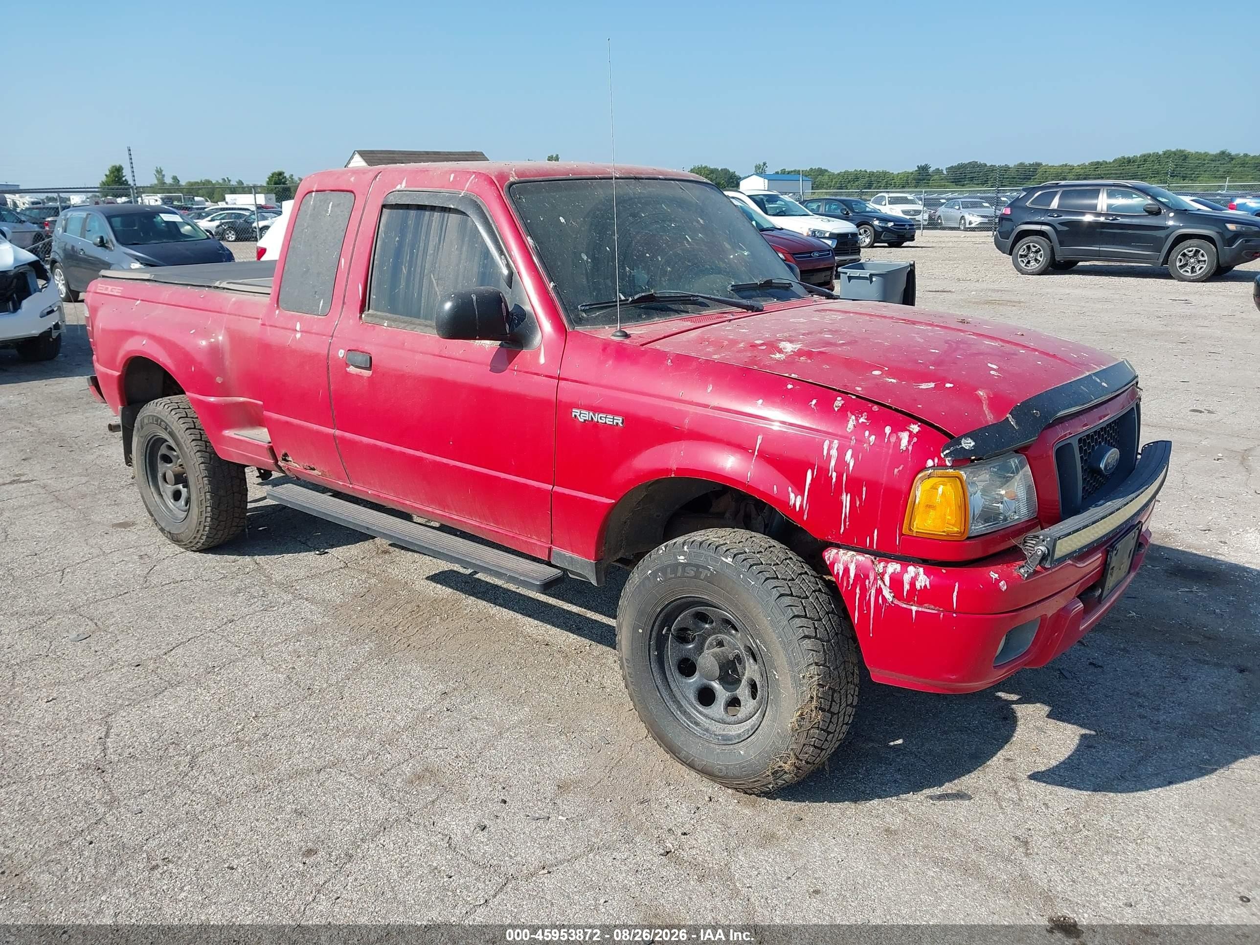 2004 Ford Ranger Edge/tremor/xlt Red vin: 1FTZR45E24PB32795