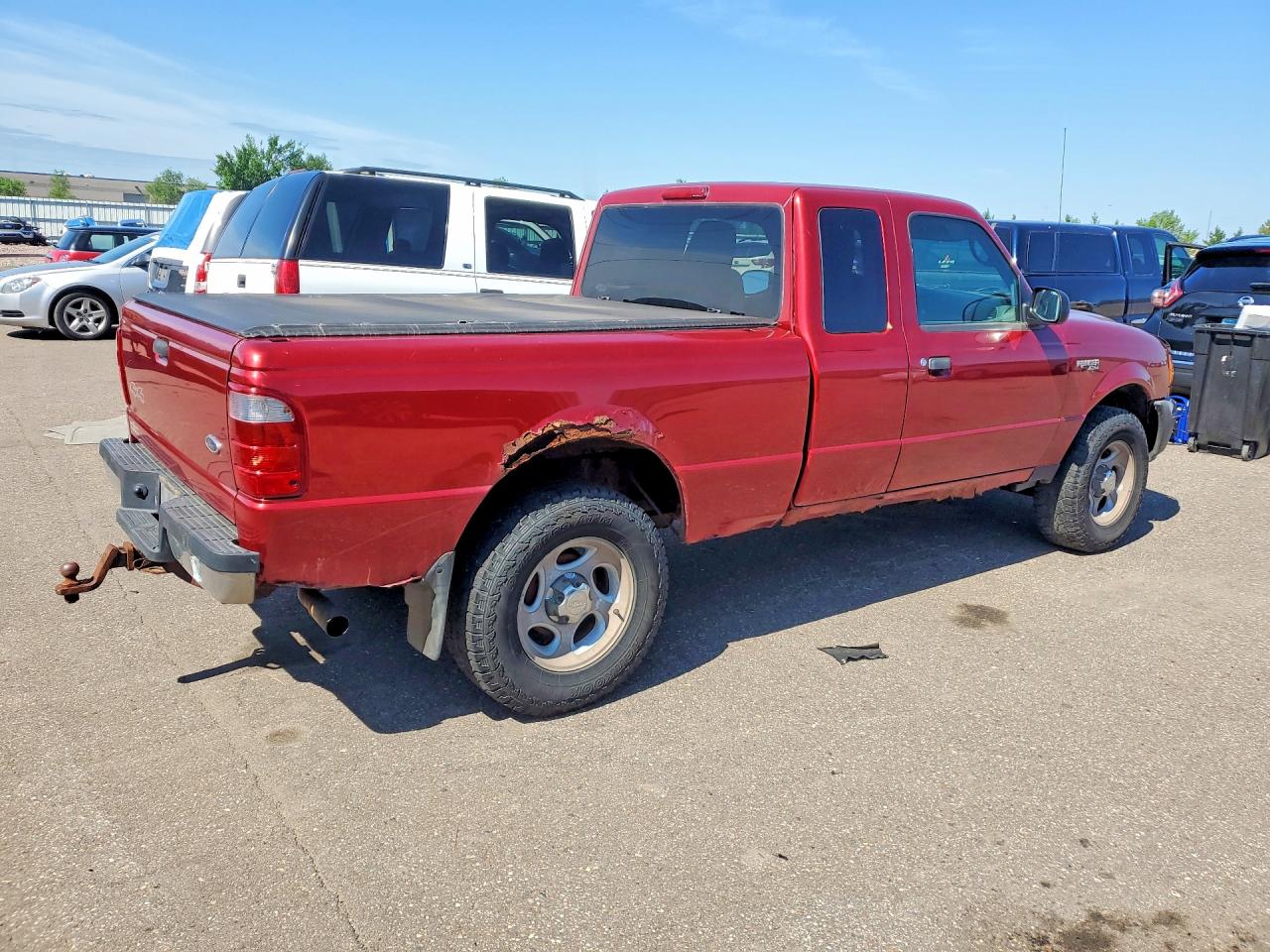 2005 Ford Ranger Super Cab Red vin: 1FTZR45E25PB03833