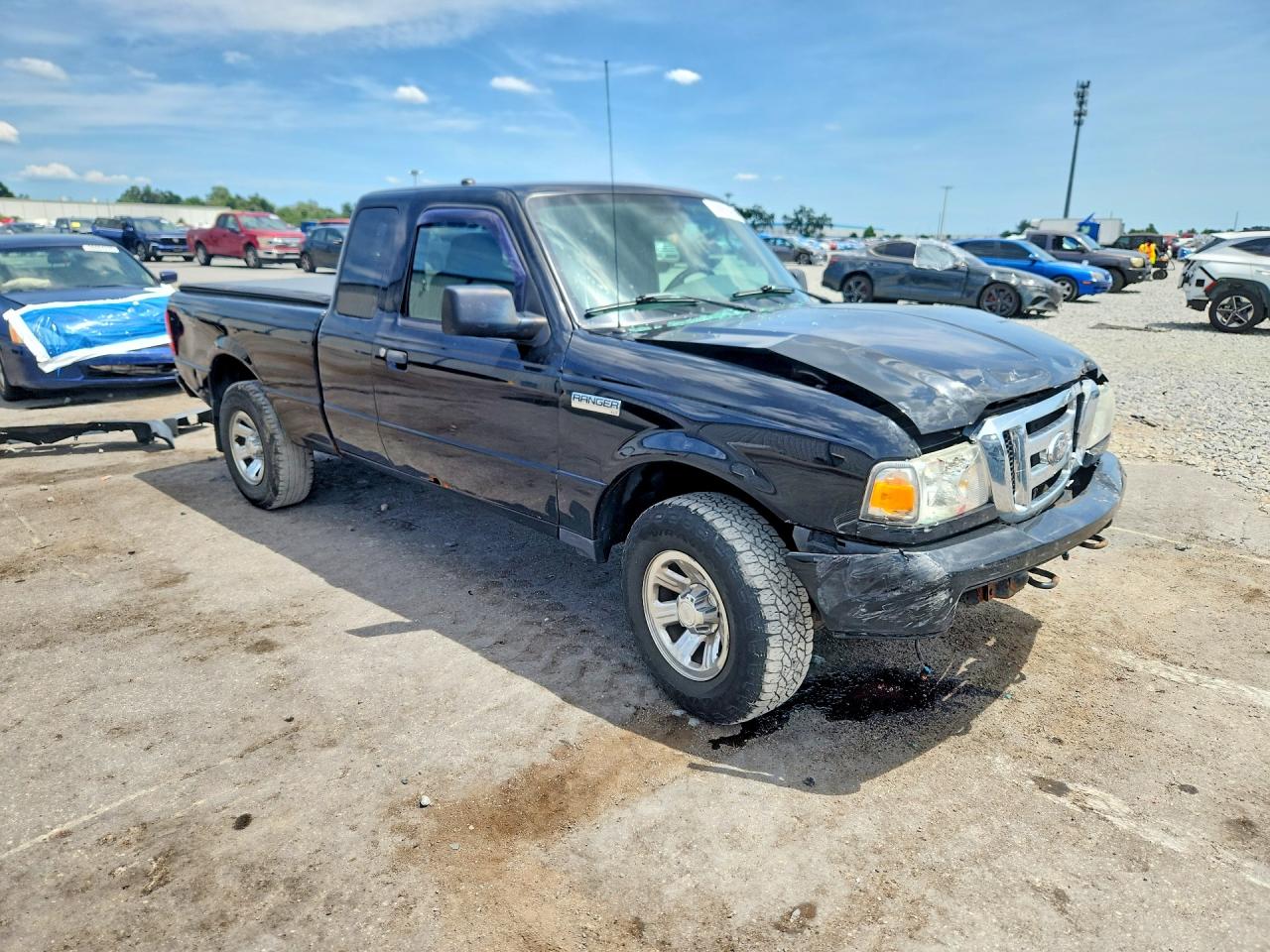 2008 Ford Ranger Super Cab Black vin: 1FTZR45E28PA41886