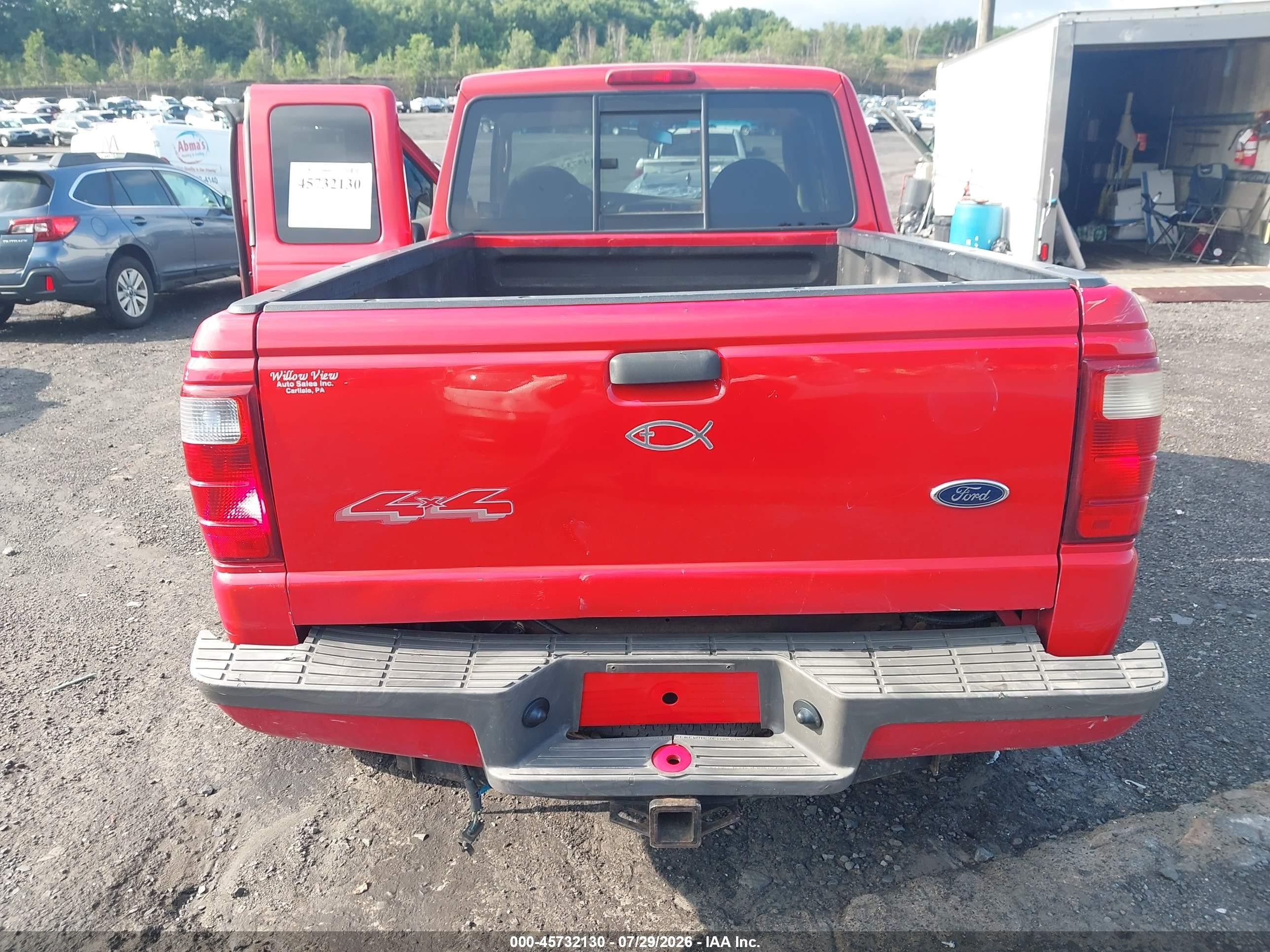 2003 Ford Ranger Edge/xlt Red vin: 1FTZR45E33PB41763