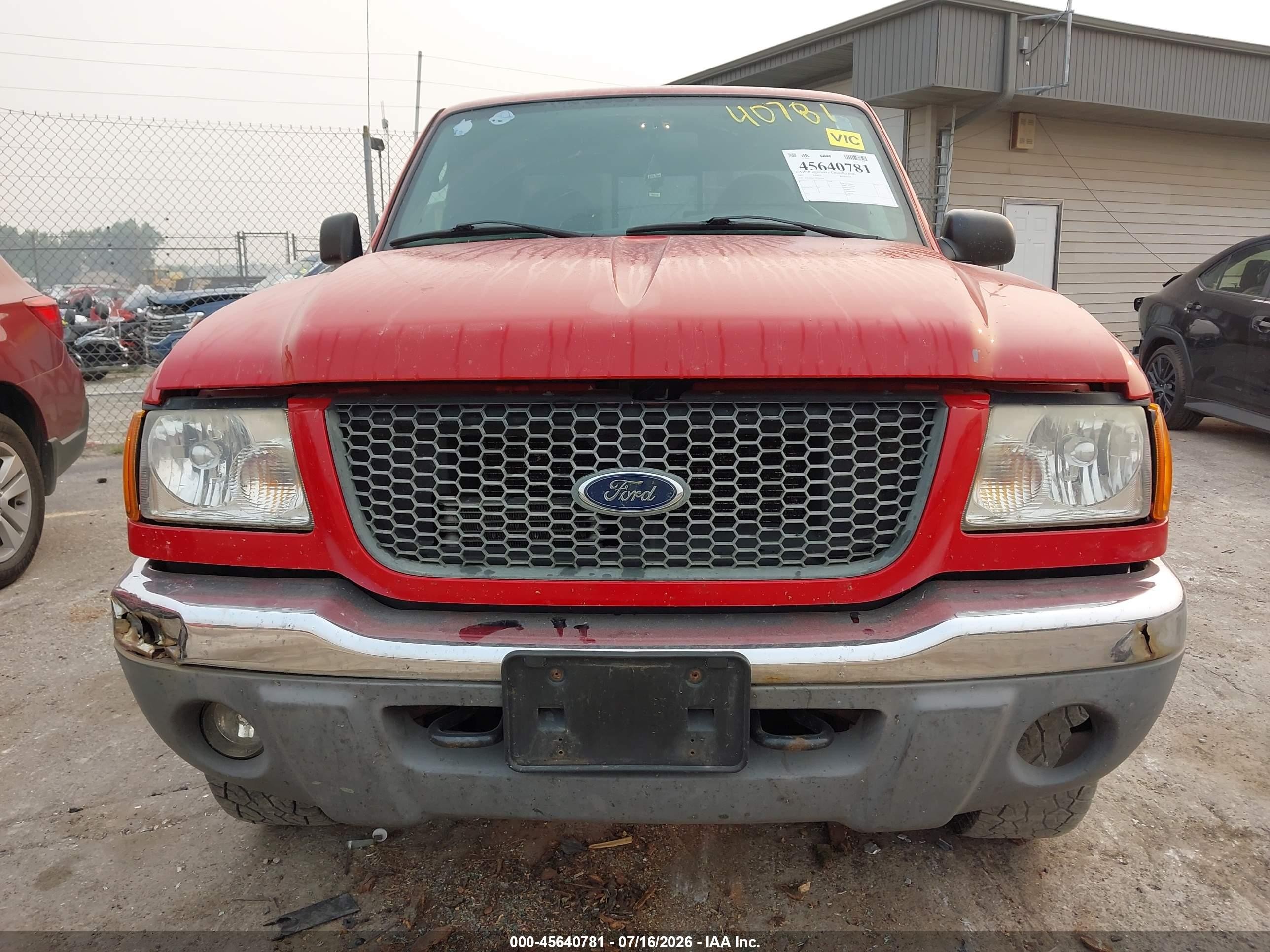 2003 Ford Ranger Edge/xlt Red vin: 1FTZR45E33PB85018