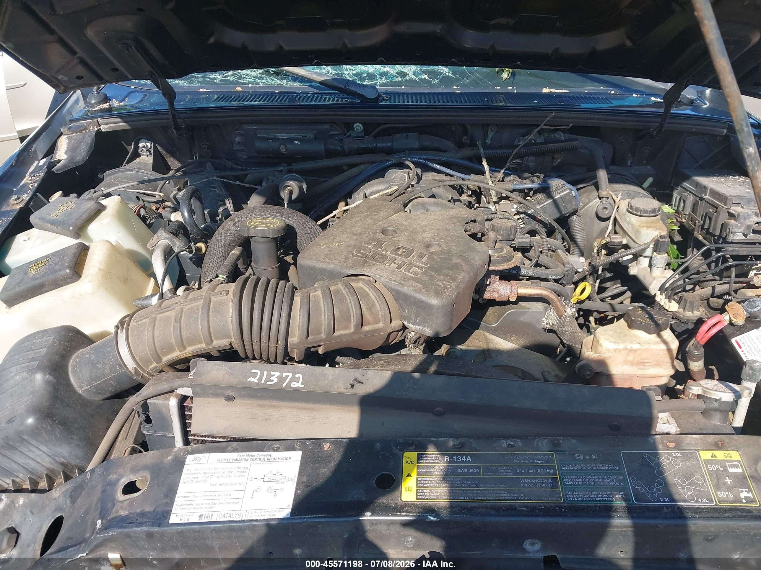 2005 Ford Ranger Edge/fx4 Level Ii/fx4 Off-road/xlt Black vin: 1FTZR45E35PA40841