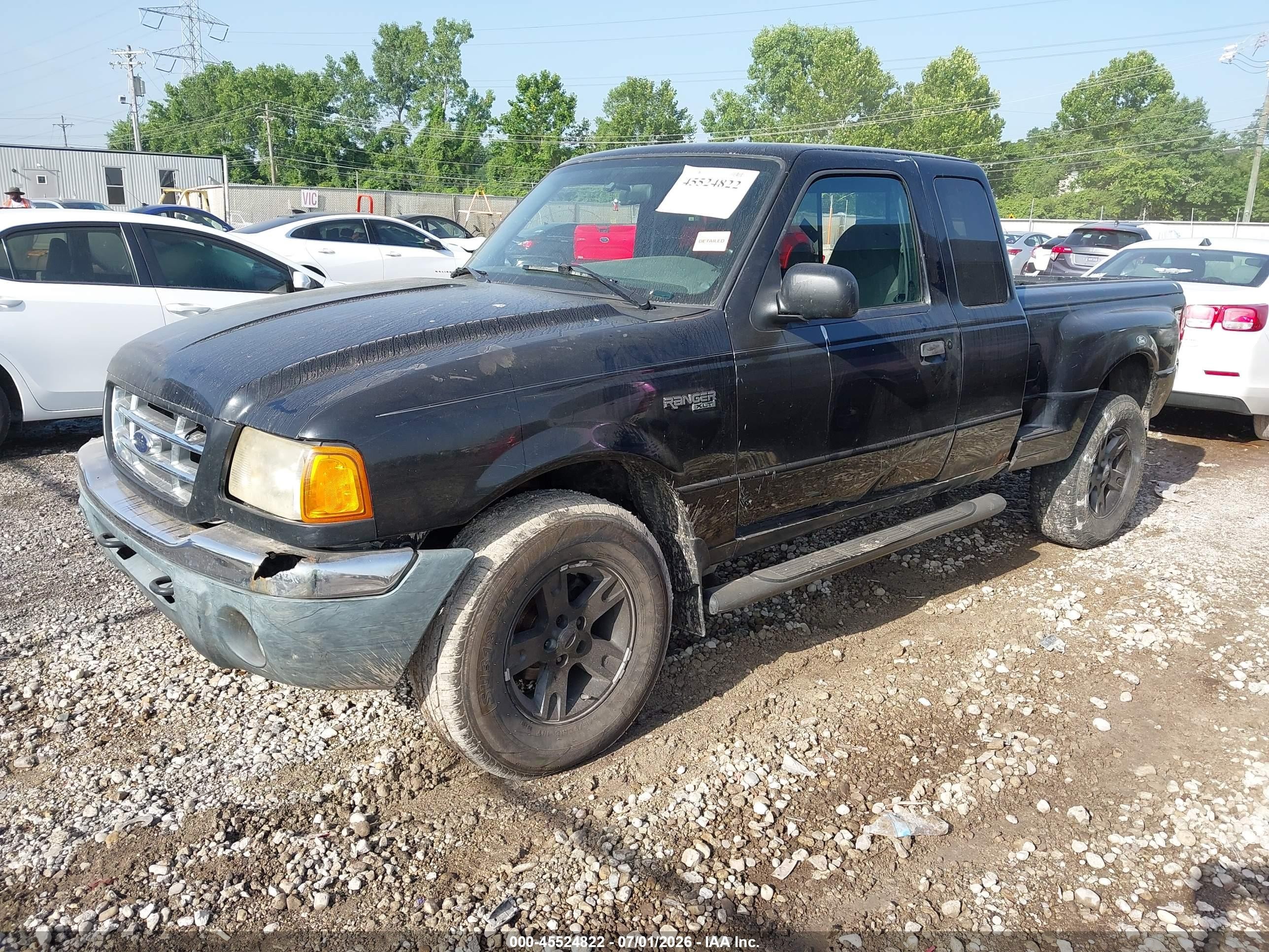 2002 Ford Ranger Edge/xlt Black vin: 1FTZR45E42PA47809