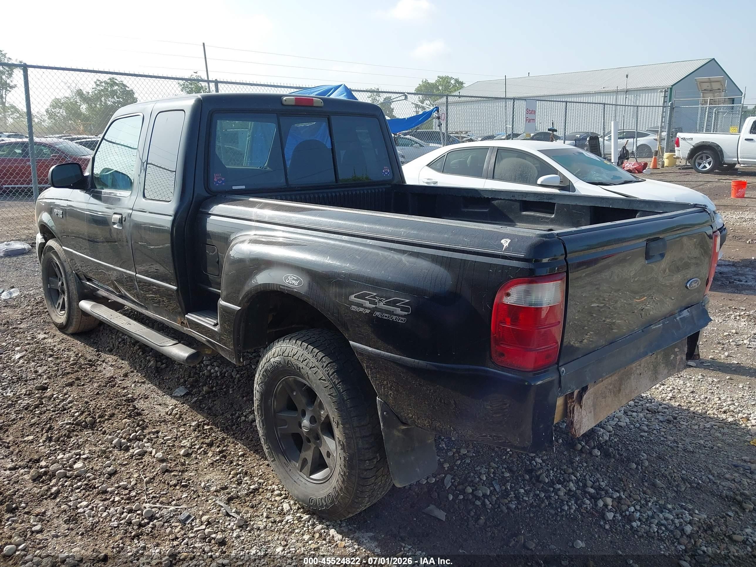 2002 Ford Ranger Edge/xlt Black vin: 1FTZR45E42PA47809
