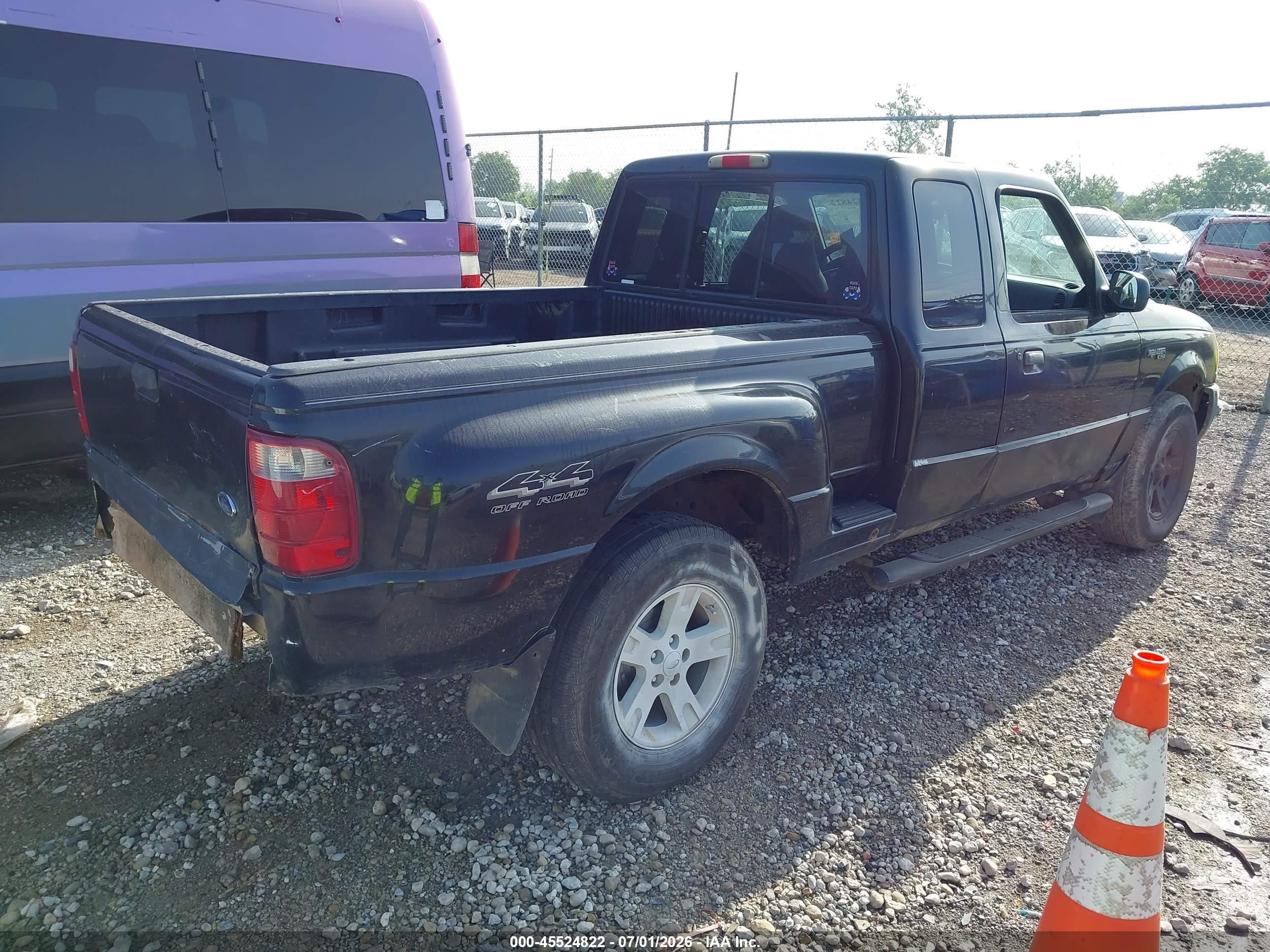 2002 Ford Ranger Edge/xlt Black vin: 1FTZR45E42PA47809