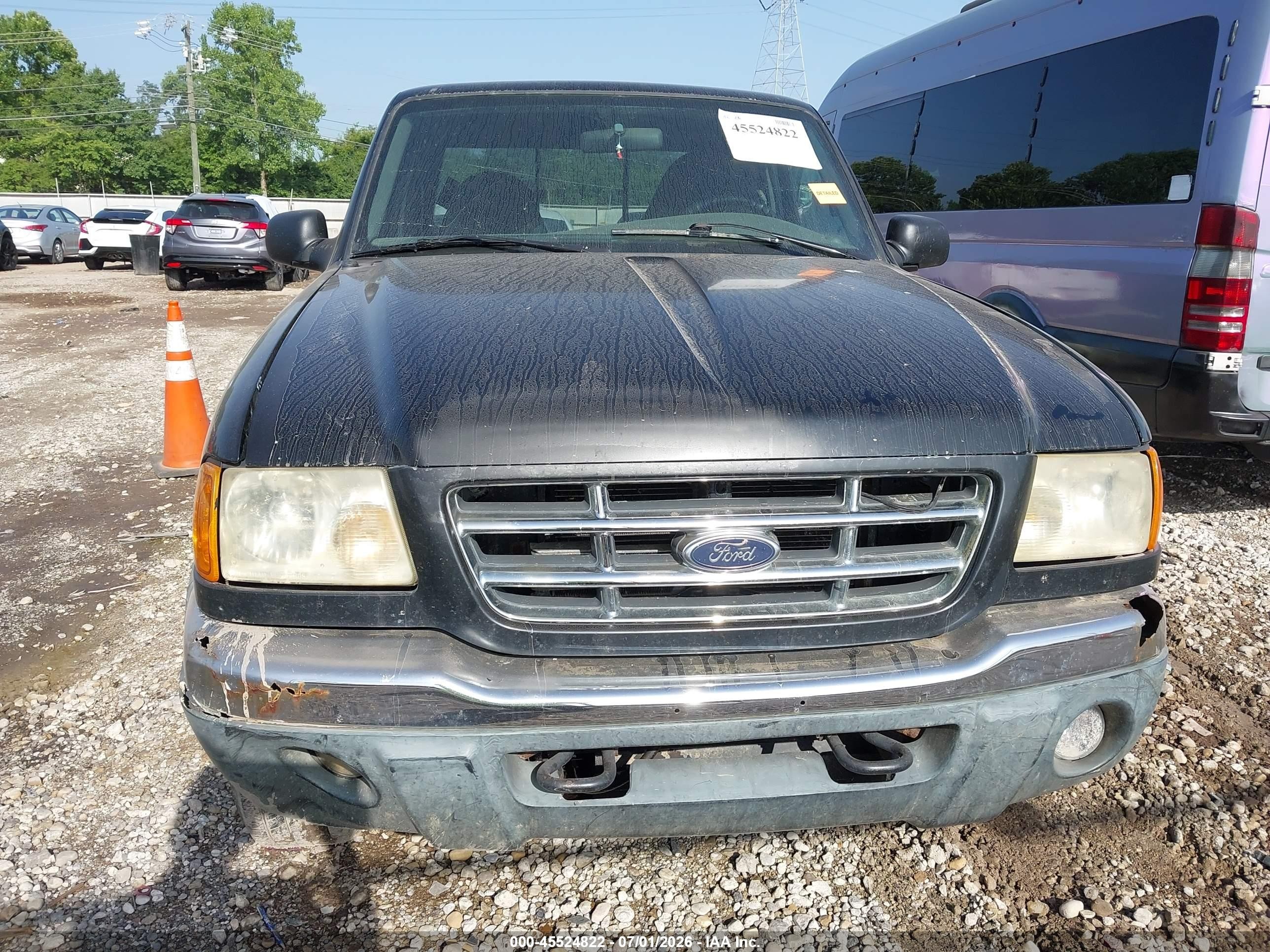 2002 Ford Ranger Edge/xlt Black vin: 1FTZR45E42PA47809