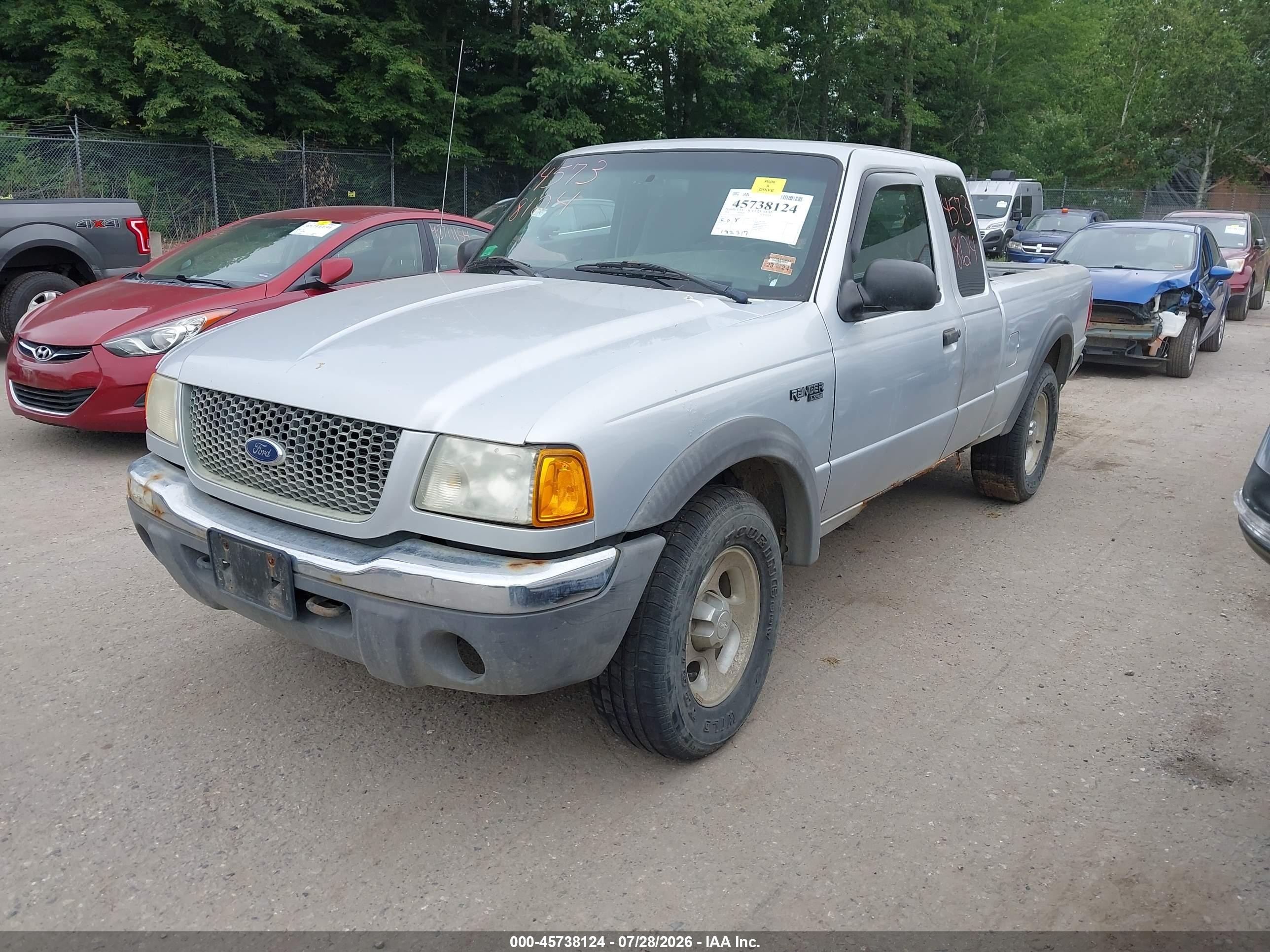 2002 Ford Ranger Edge/xlt Silver vin: 1FTZR45E42PB17972