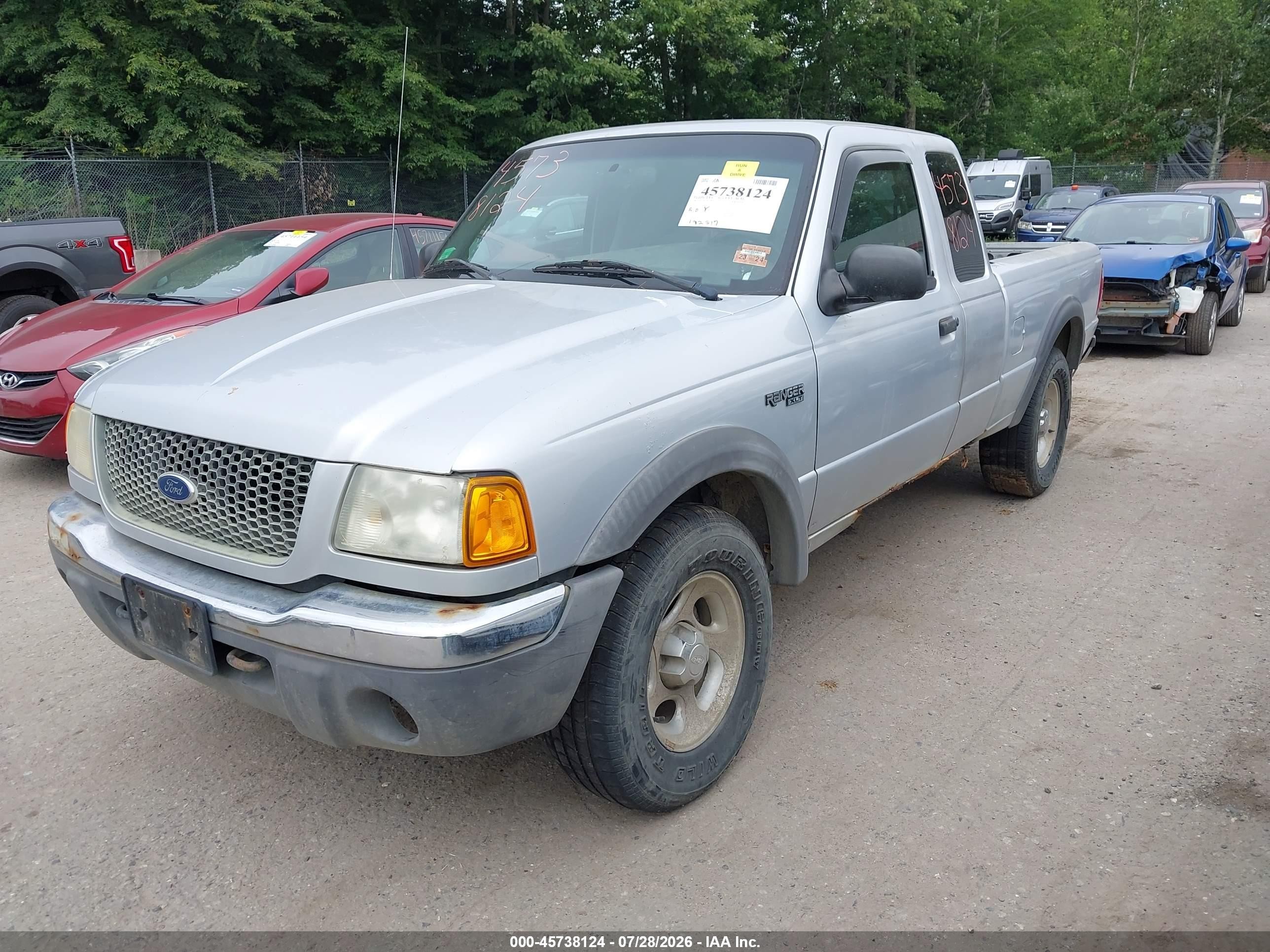 2002 Ford Ranger Edge/xlt Silver vin: 1FTZR45E42PB17972