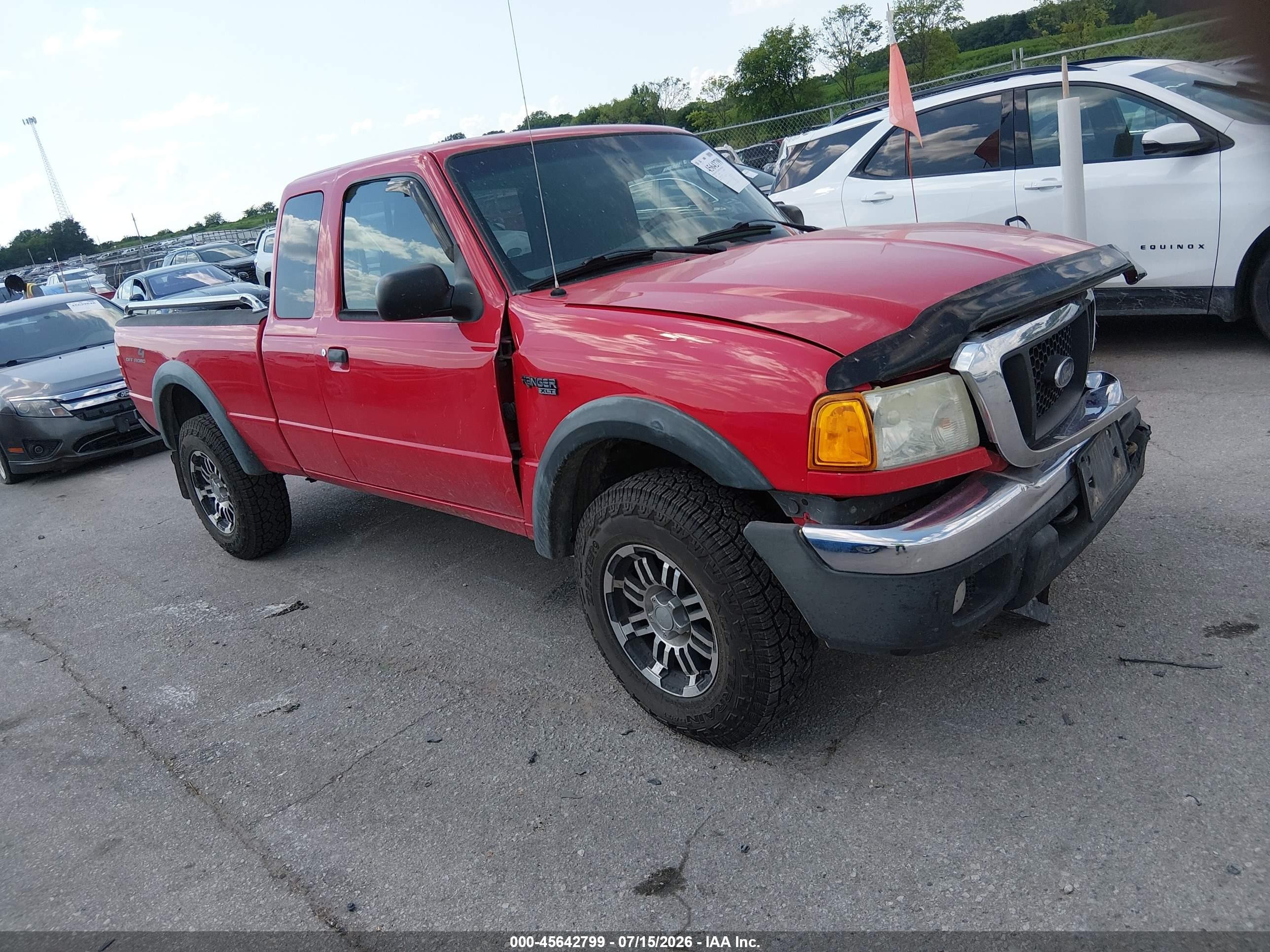 2004 Ford Ranger Super Cab Red vin: 1FTZR45E44PB04075