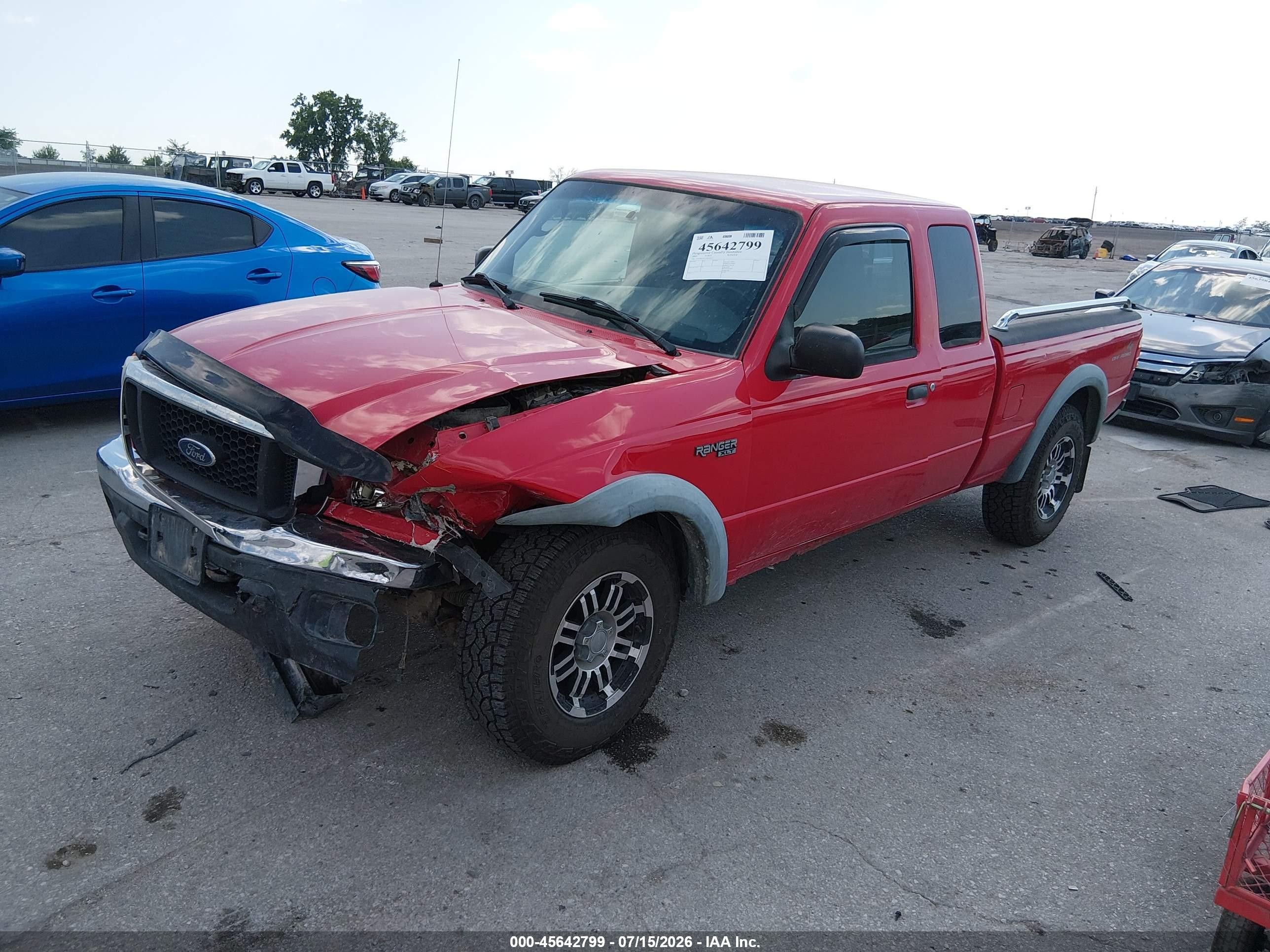 2004 Ford Ranger Super Cab Red vin: 1FTZR45E44PB04075
