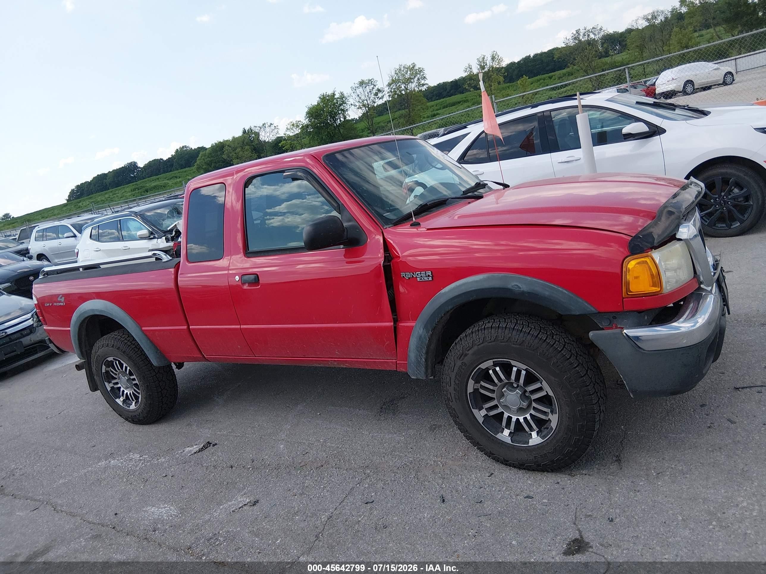 2004 Ford Ranger Super Cab Red vin: 1FTZR45E44PB04075
