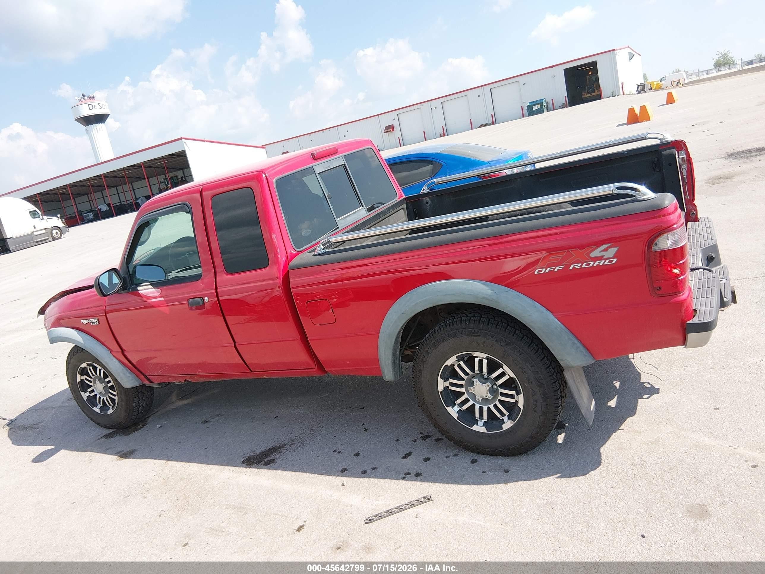 2004 Ford Ranger Super Cab Red vin: 1FTZR45E44PB04075