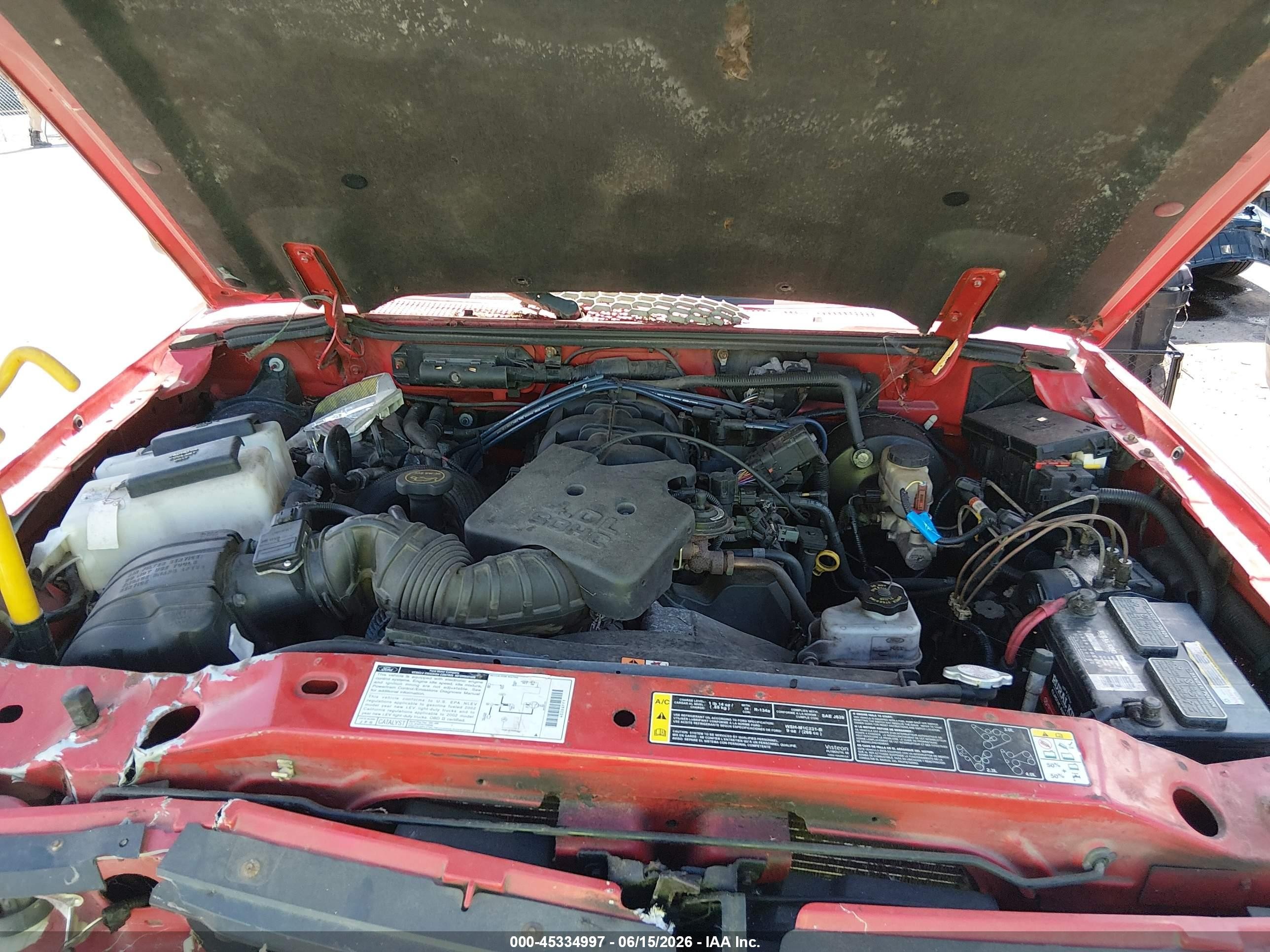 2002 Ford Ranger Edge/xlt Red vin: 1FTZR45E52PA88630