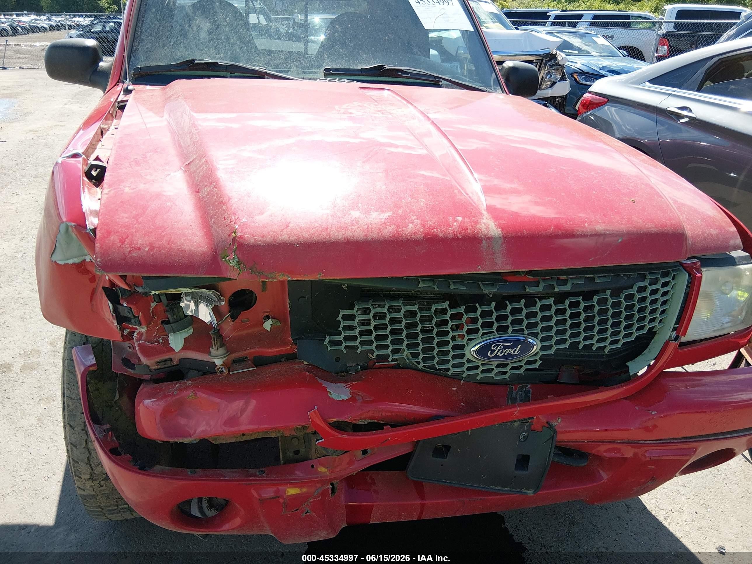 2002 Ford Ranger Edge/xlt Red vin: 1FTZR45E52PA88630
