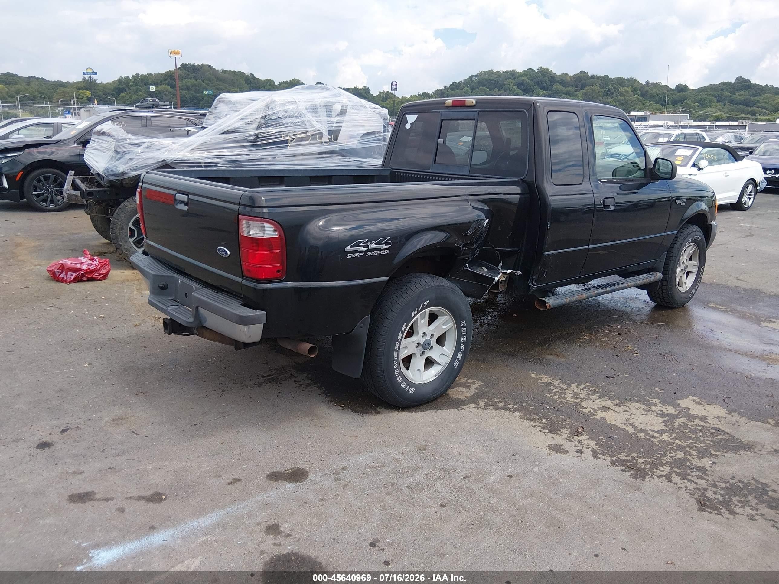 2002 Ford Ranger Edge/xlt Black vin: 1FTZR45E52PB00033