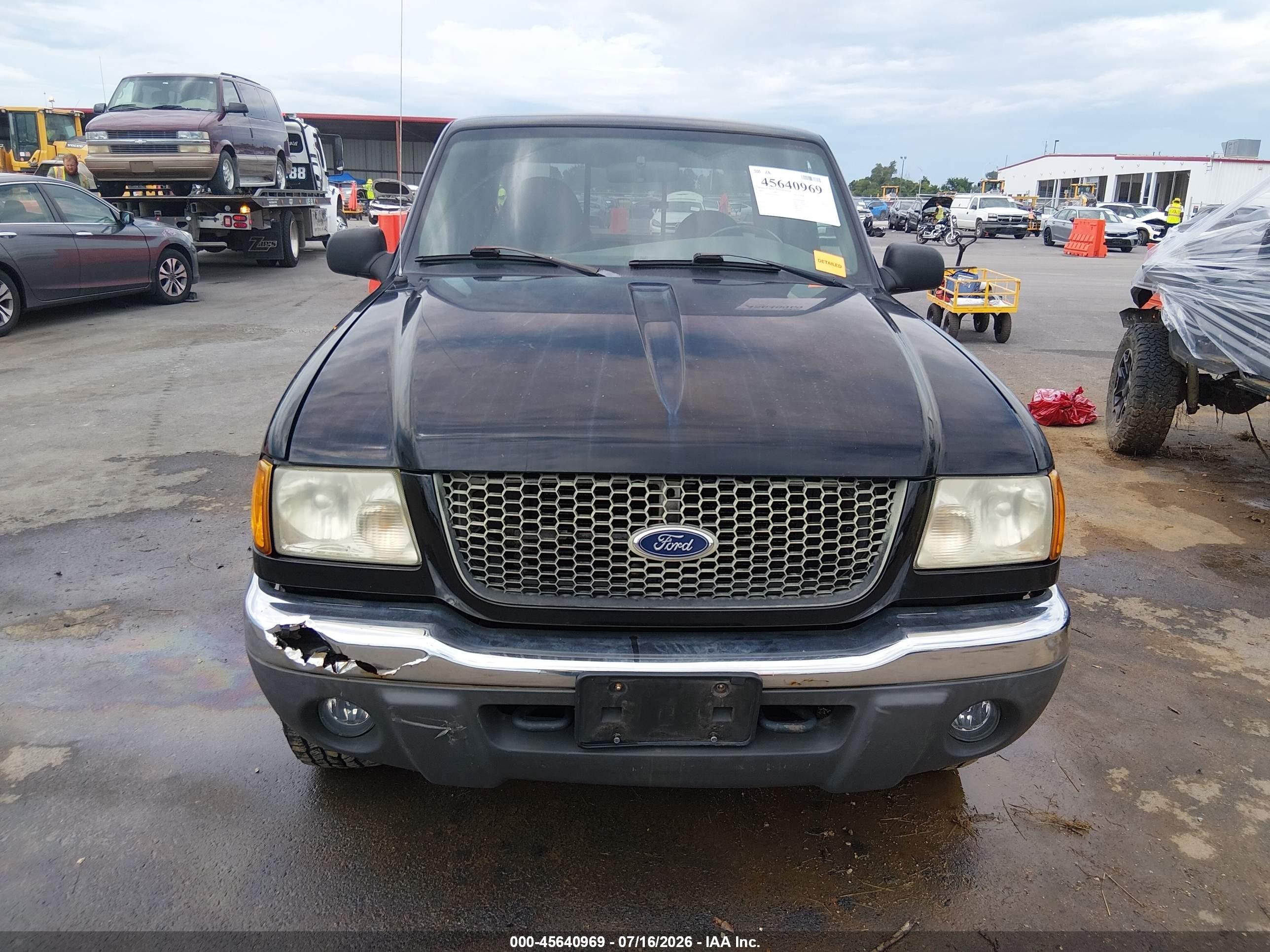2002 Ford Ranger Edge/xlt Black vin: 1FTZR45E52PB00033