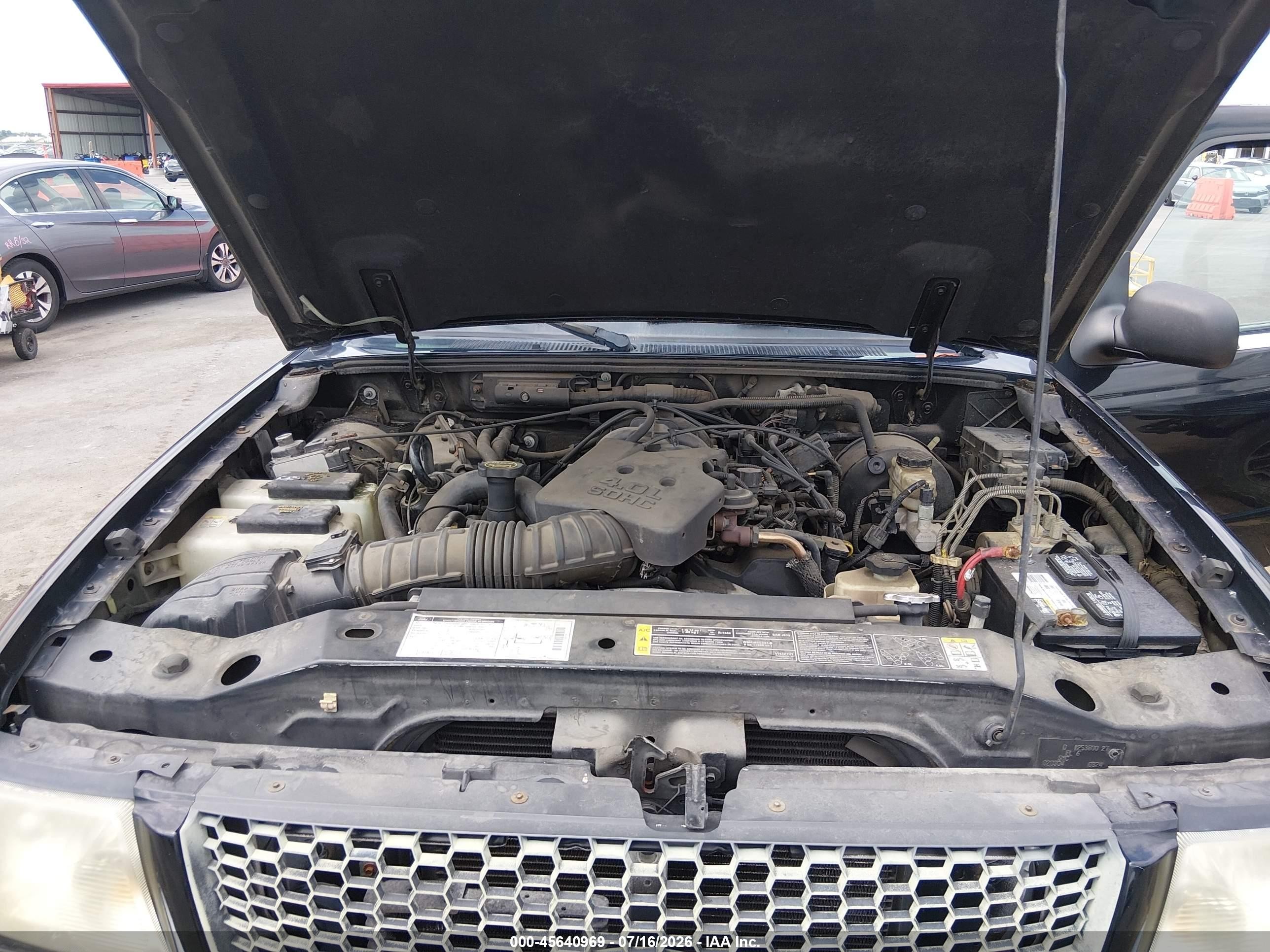 2002 Ford Ranger Edge/xlt Black vin: 1FTZR45E52PB00033