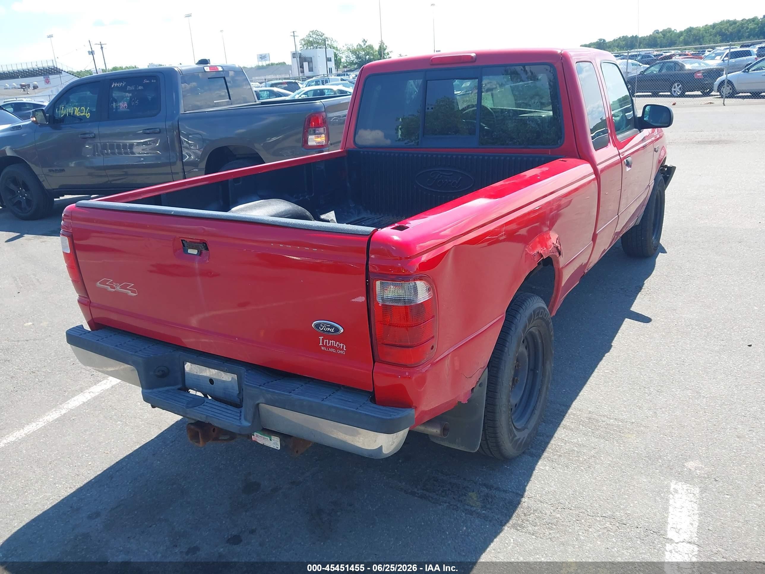 2005 Ford Ranger Edge/fx4 Level Ii/fx4 Off-road/xlt Red vin: 1FTZR45E55PA12989